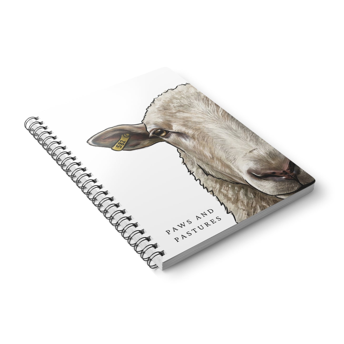 White Sheep Wirebound Notebook, A5