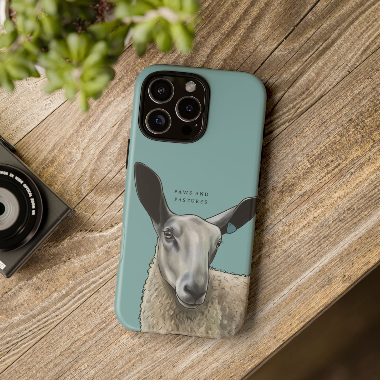 Blue Faced Leicester Sheep Portrait Phone Case – Paws and Pastures Protective Hard Case