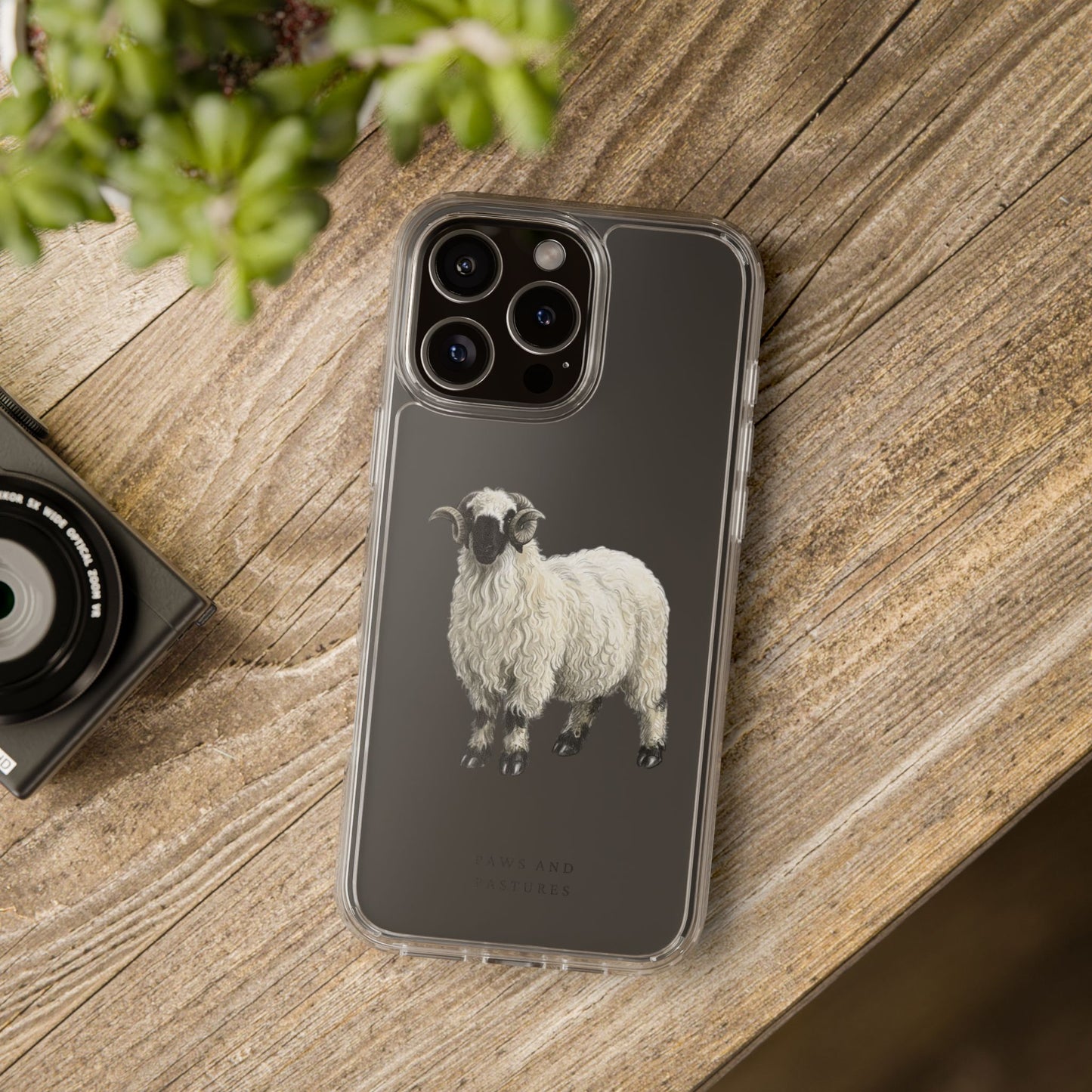 Valais Blacknose Clear Phone Case – Sheep Design (Paws & Pastures)