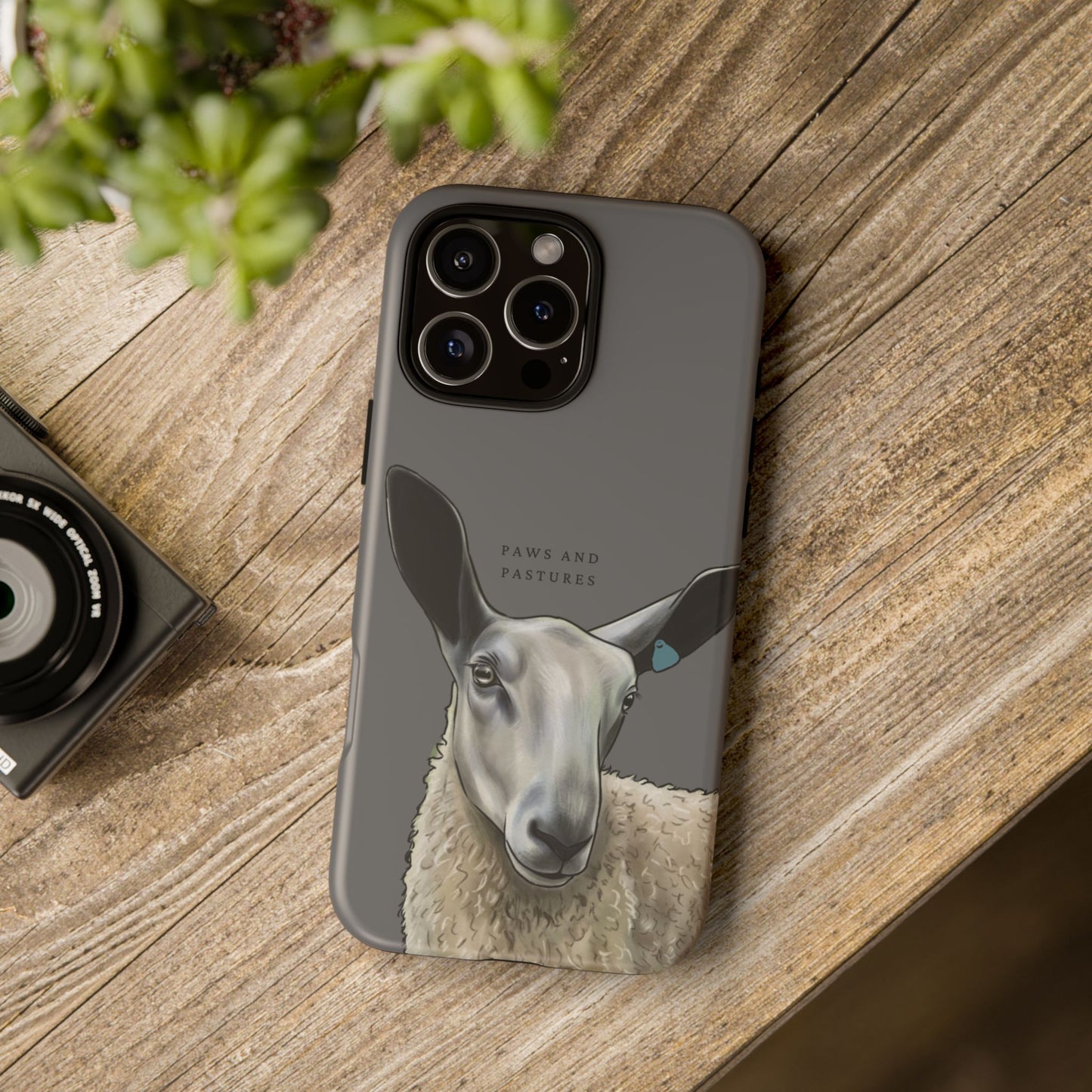 Blue Faced Leicester Sheep Portrait Phone Case – Paws and Pastures Protective Hard Case