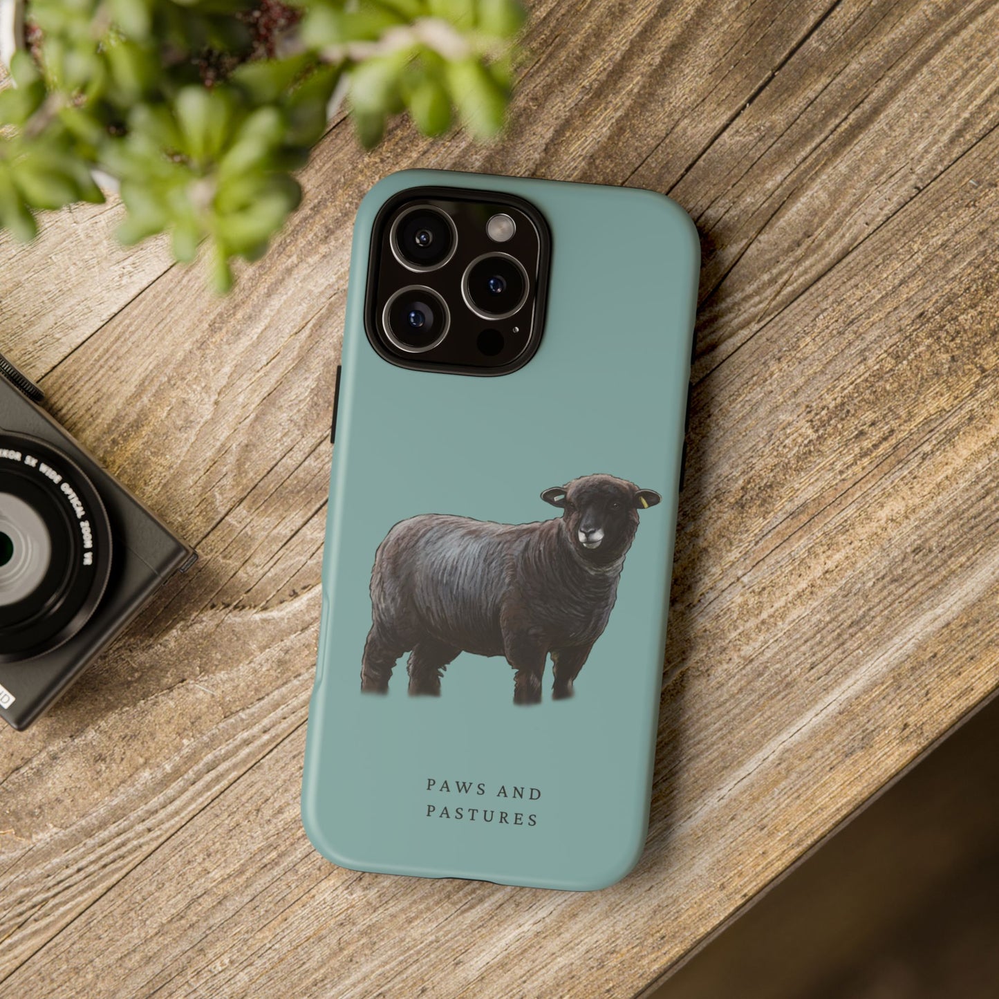 Coloured Ryeland Sheep Phone Case - 'Paws and Pastures' Protective Tough Phone Cover