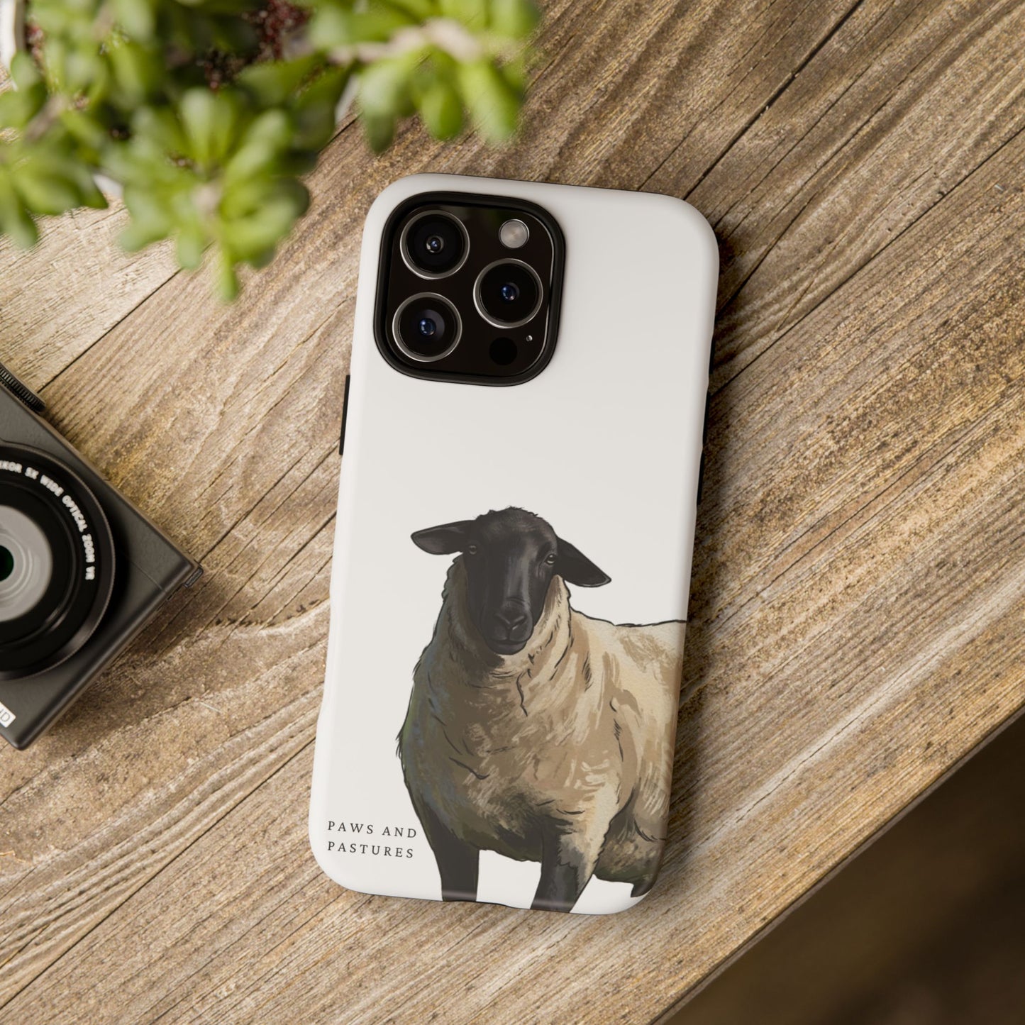 Suffolk Sheep Phone Case — Paws and Pastures Rustic Farm Animal iPhone Cover