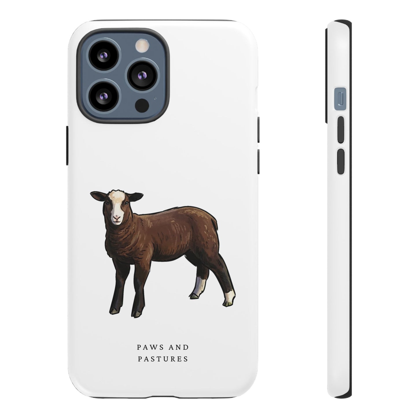 Zwartble Phone Case — Brown Sheep Illustration "Paws and Pastures"