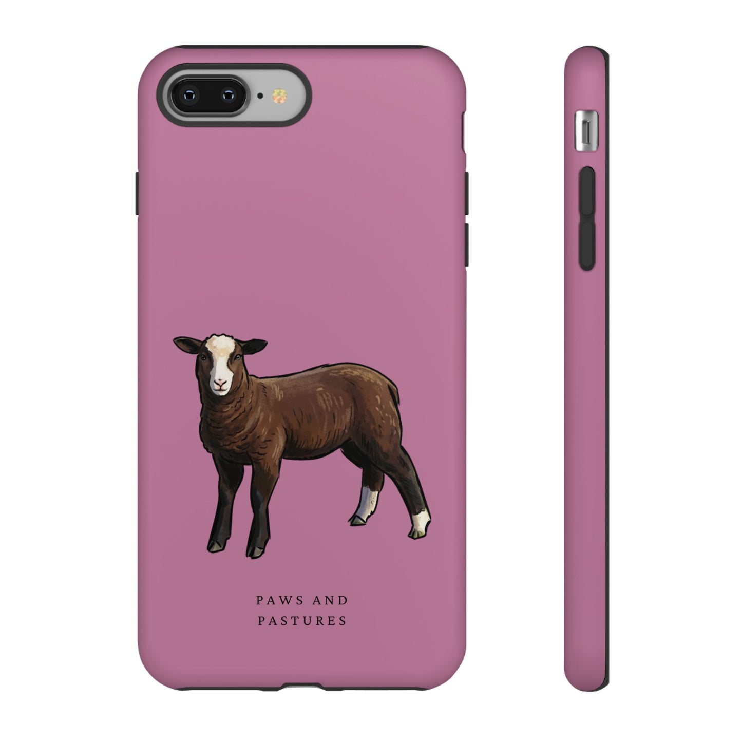 Zwartble Phone Case — Brown Sheep Illustration "Paws and Pastures"