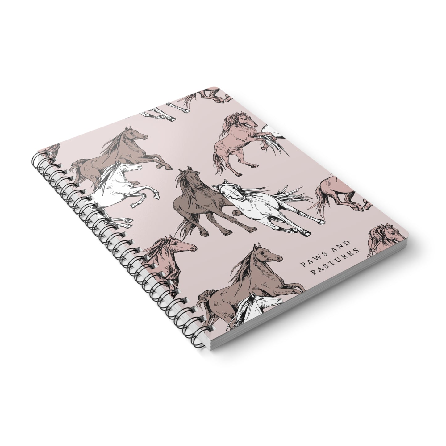 Horse Pattern Wirobound Softcover Notebook, A5