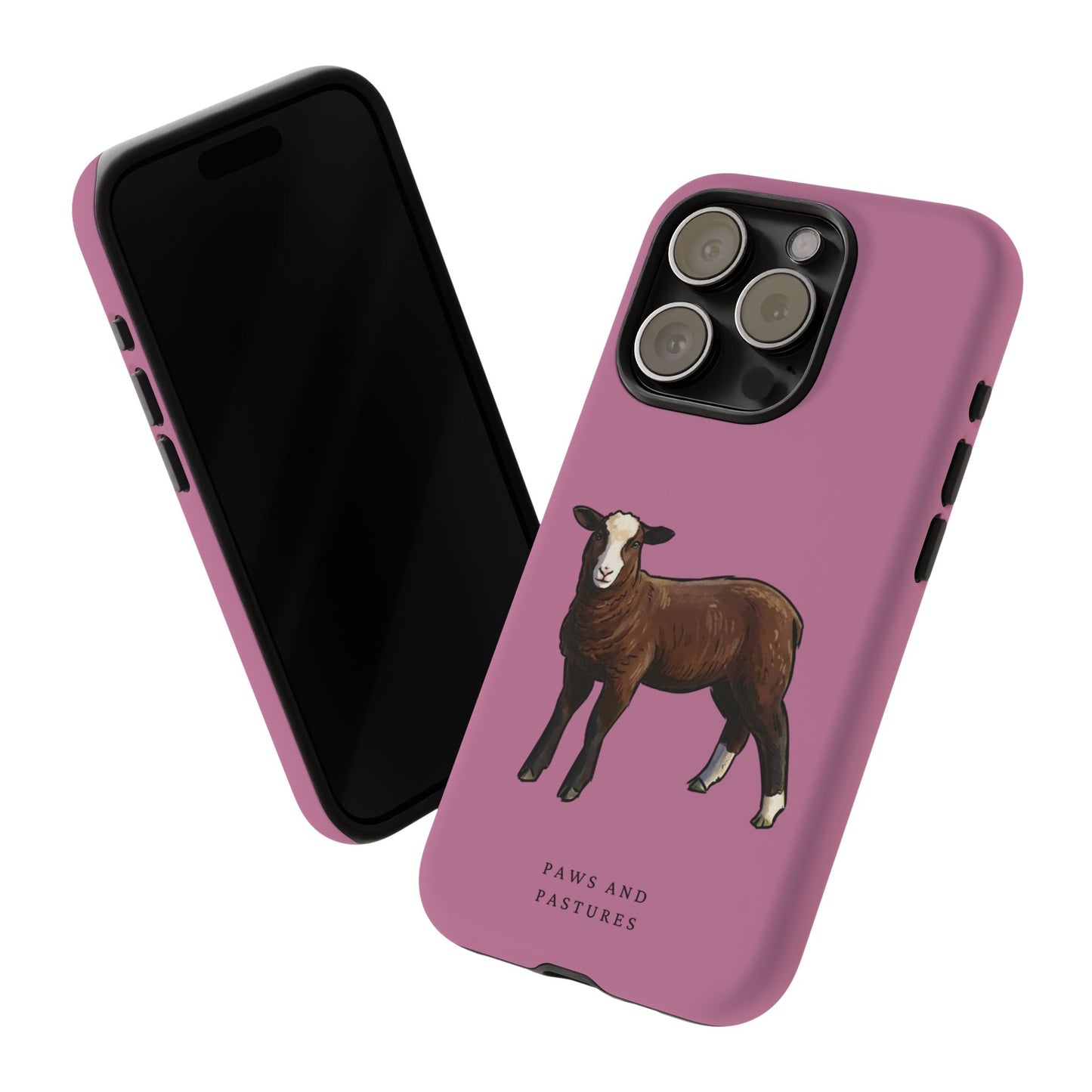 Zwartble Phone Case — Brown Sheep Illustration "Paws and Pastures"