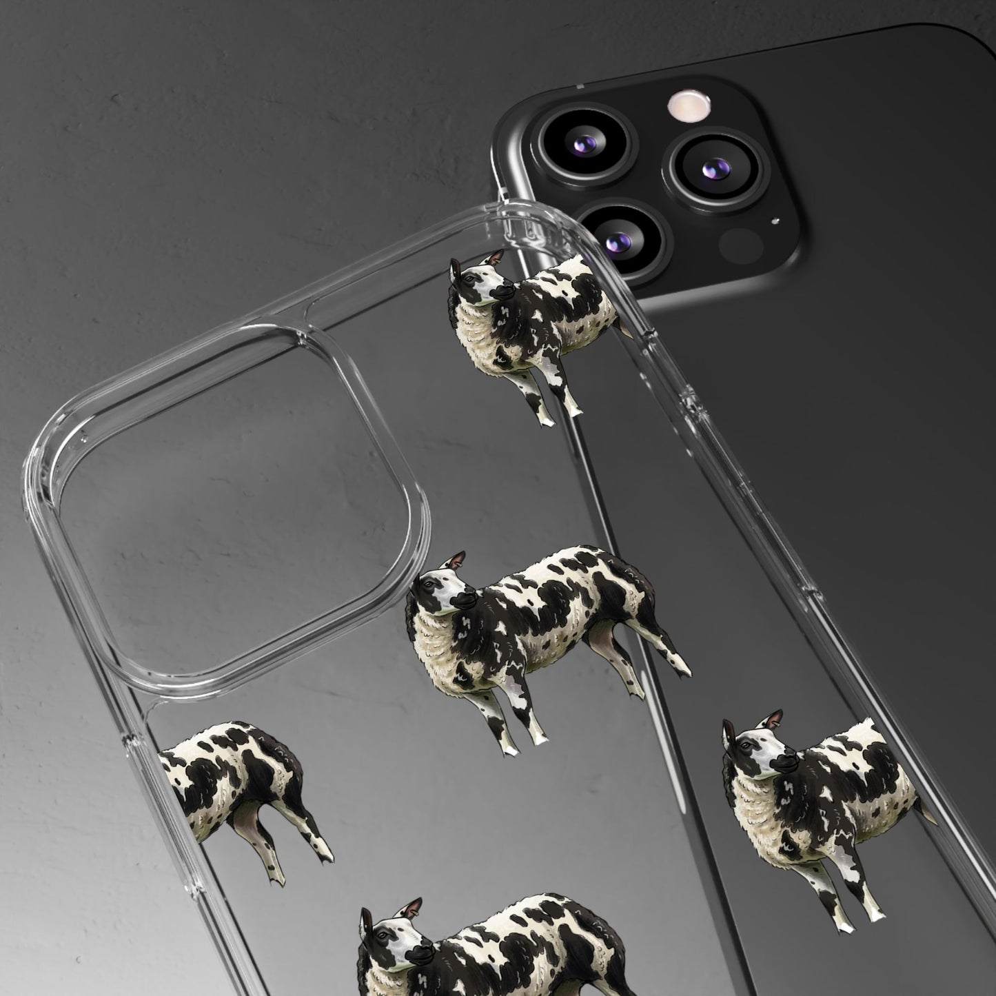Dutch Spotted Sheep Pattern iPhone Clear Case