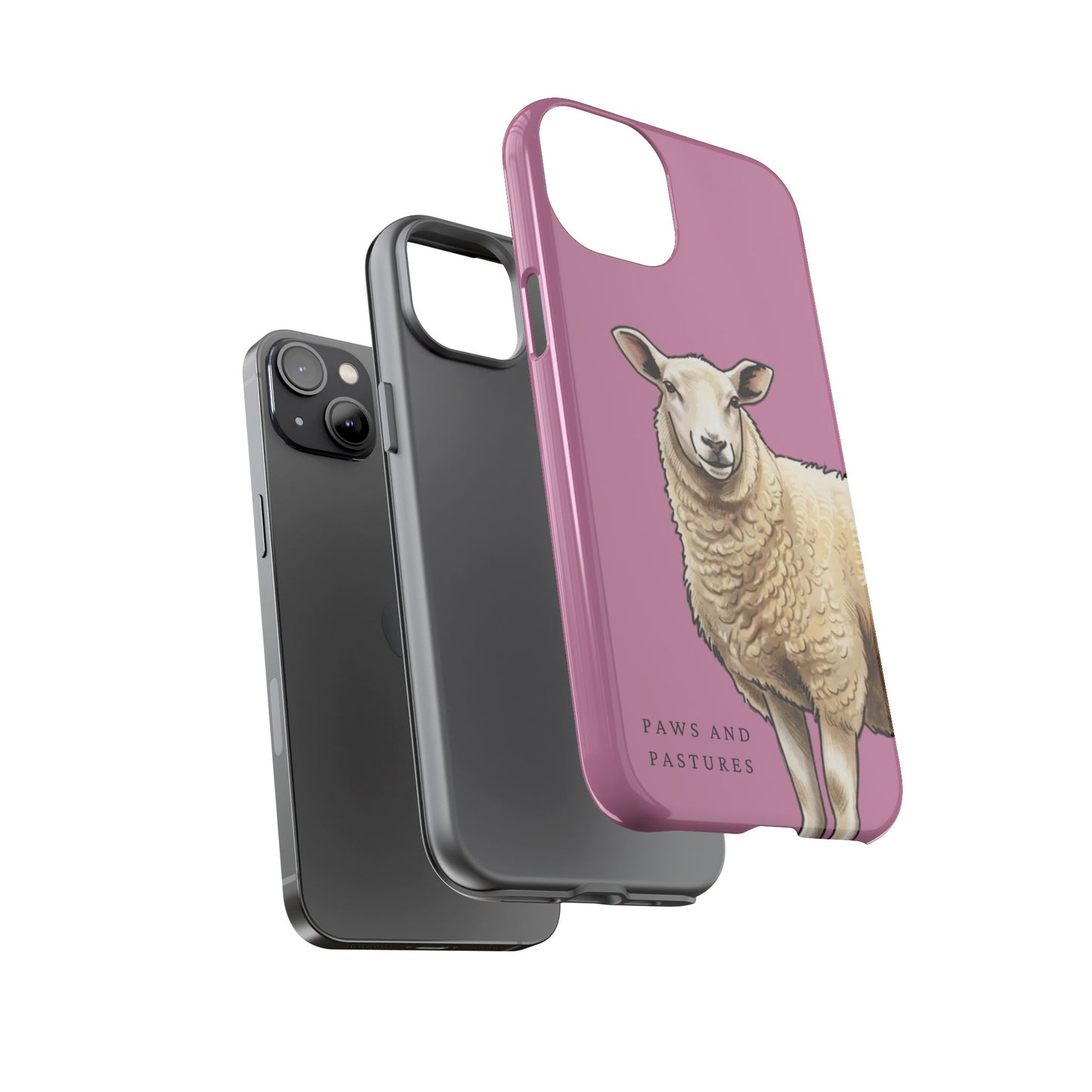 Pink Sheep Illustration Tough Phone Case
