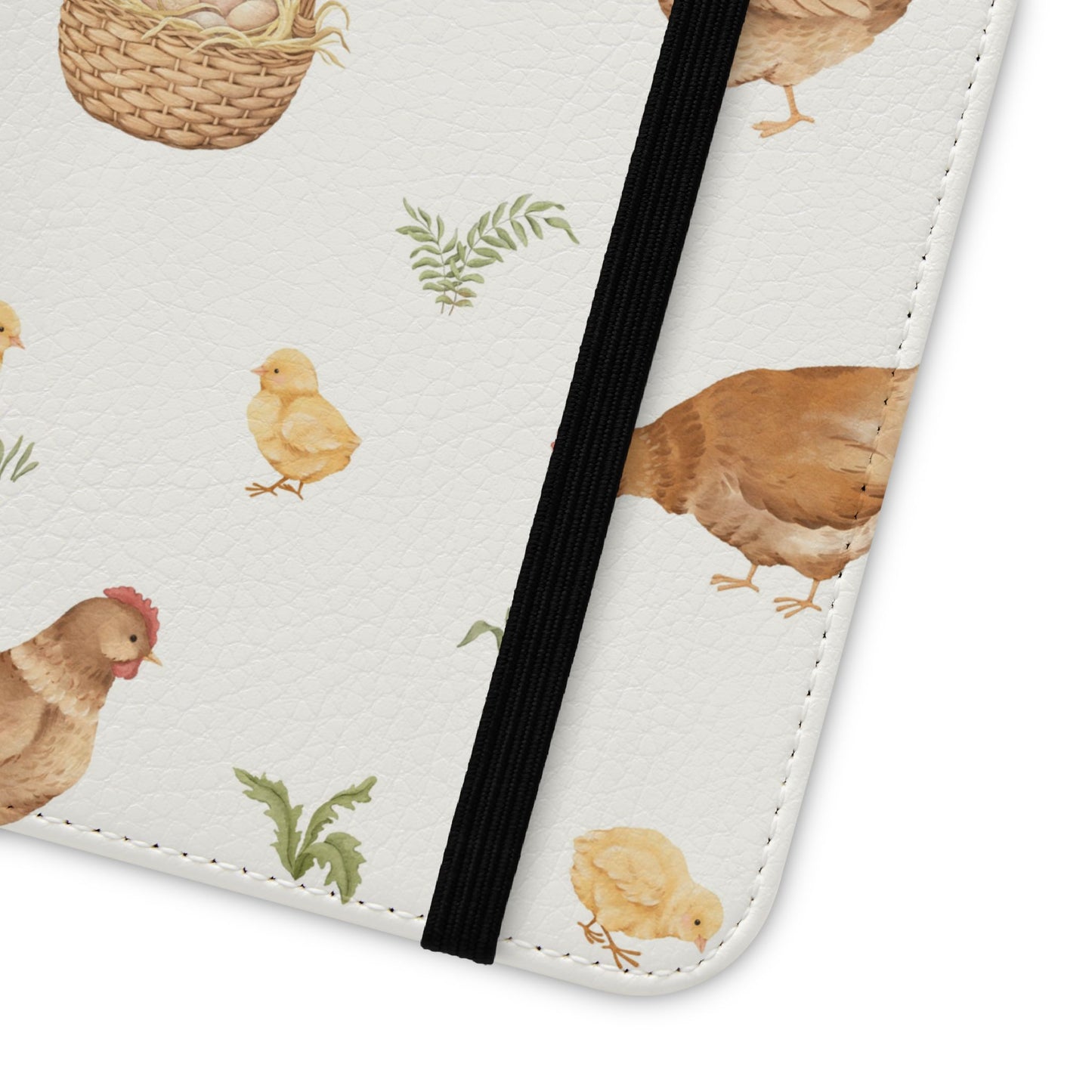Flip Case – Watercolor Chickens & Baskets Phone Wallet Case