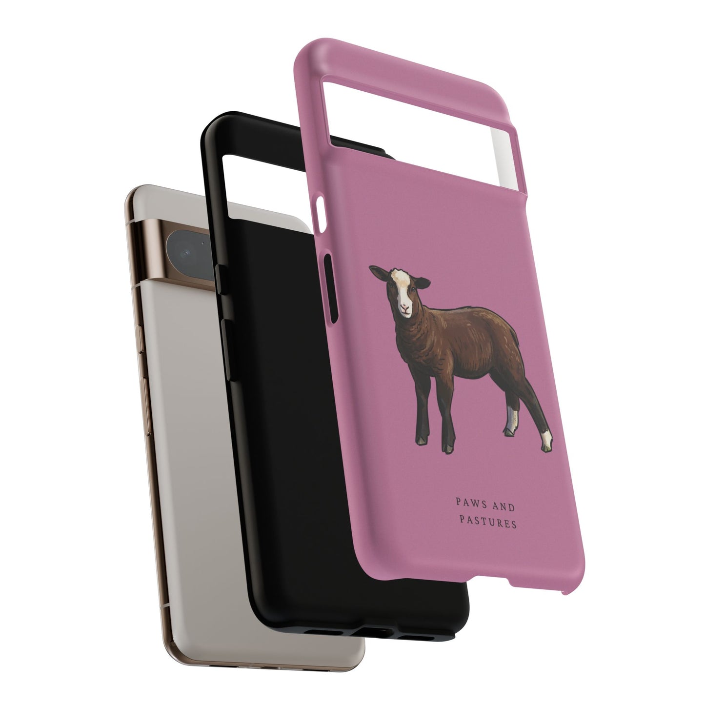 Zwartble Phone Case — Brown Sheep Illustration "Paws and Pastures"