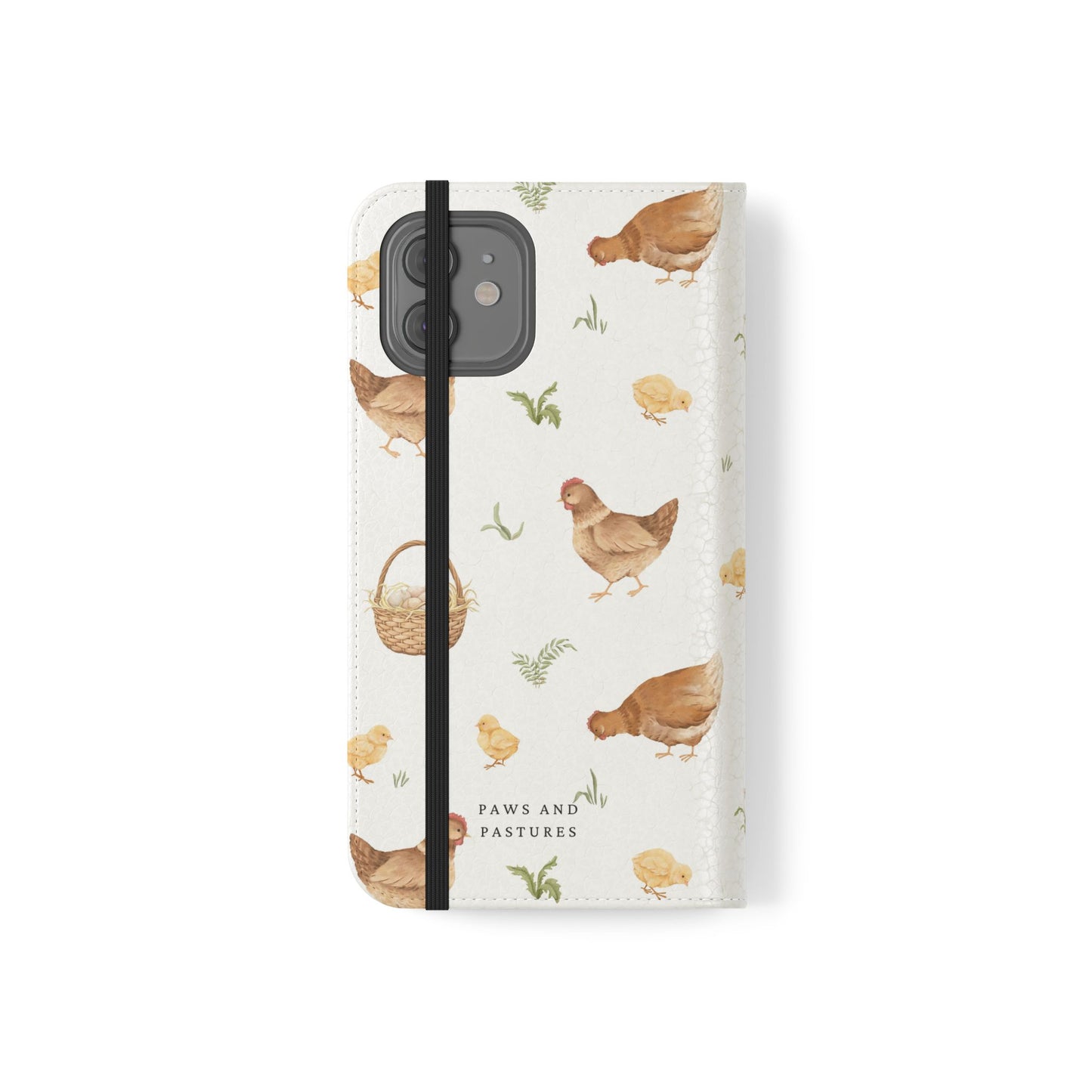 Flip Case – Watercolor Chickens & Baskets Phone Wallet Case
