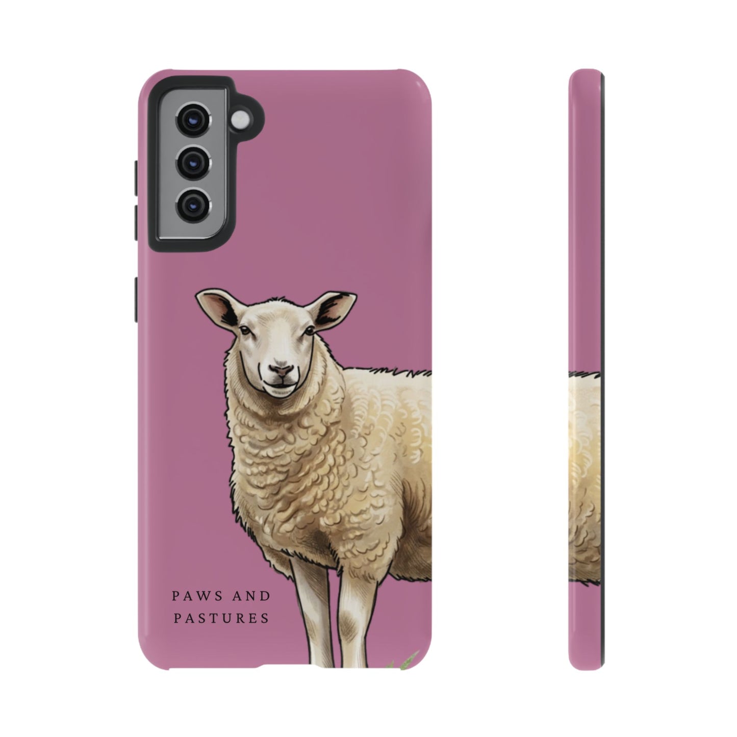 Pink Sheep Illustration Tough Phone Case