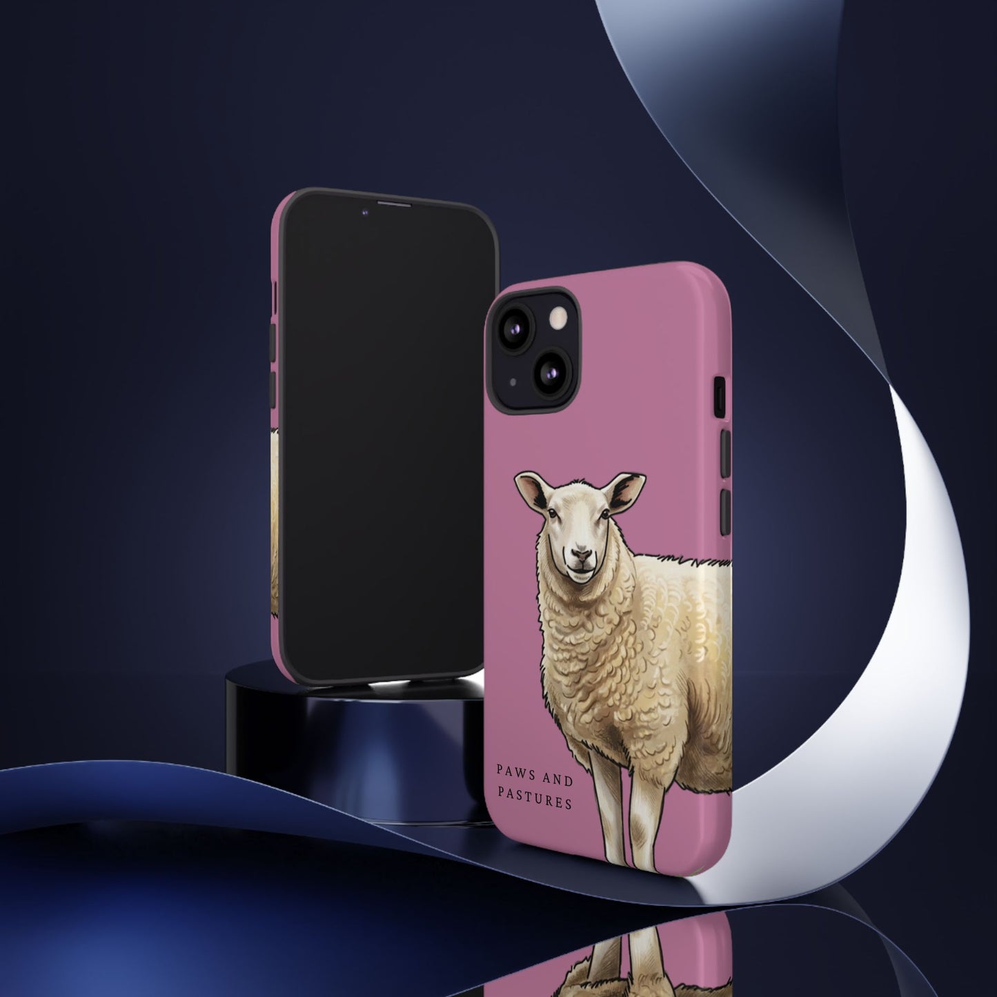 Pink Sheep Illustration Tough Phone Case