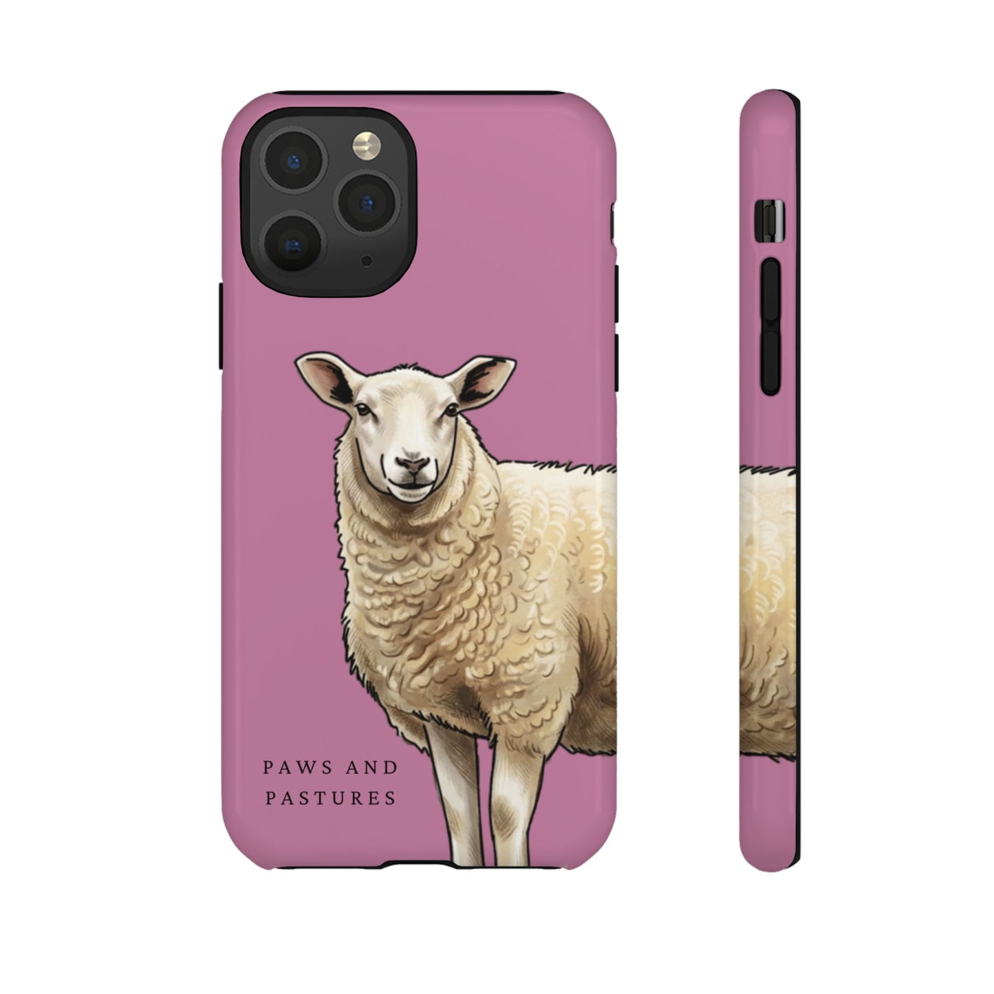 Pink Sheep Illustration Tough Phone Case