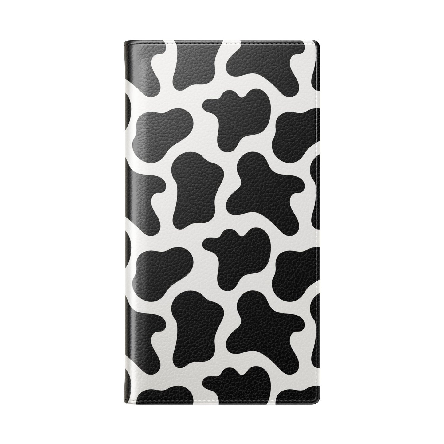 Cow Print Flip Phone Case — Black & White Wallet Flip Case