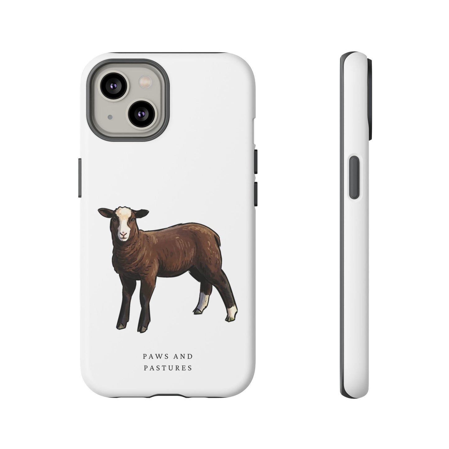 Zwartble Phone Case — Brown Sheep Illustration "Paws and Pastures"