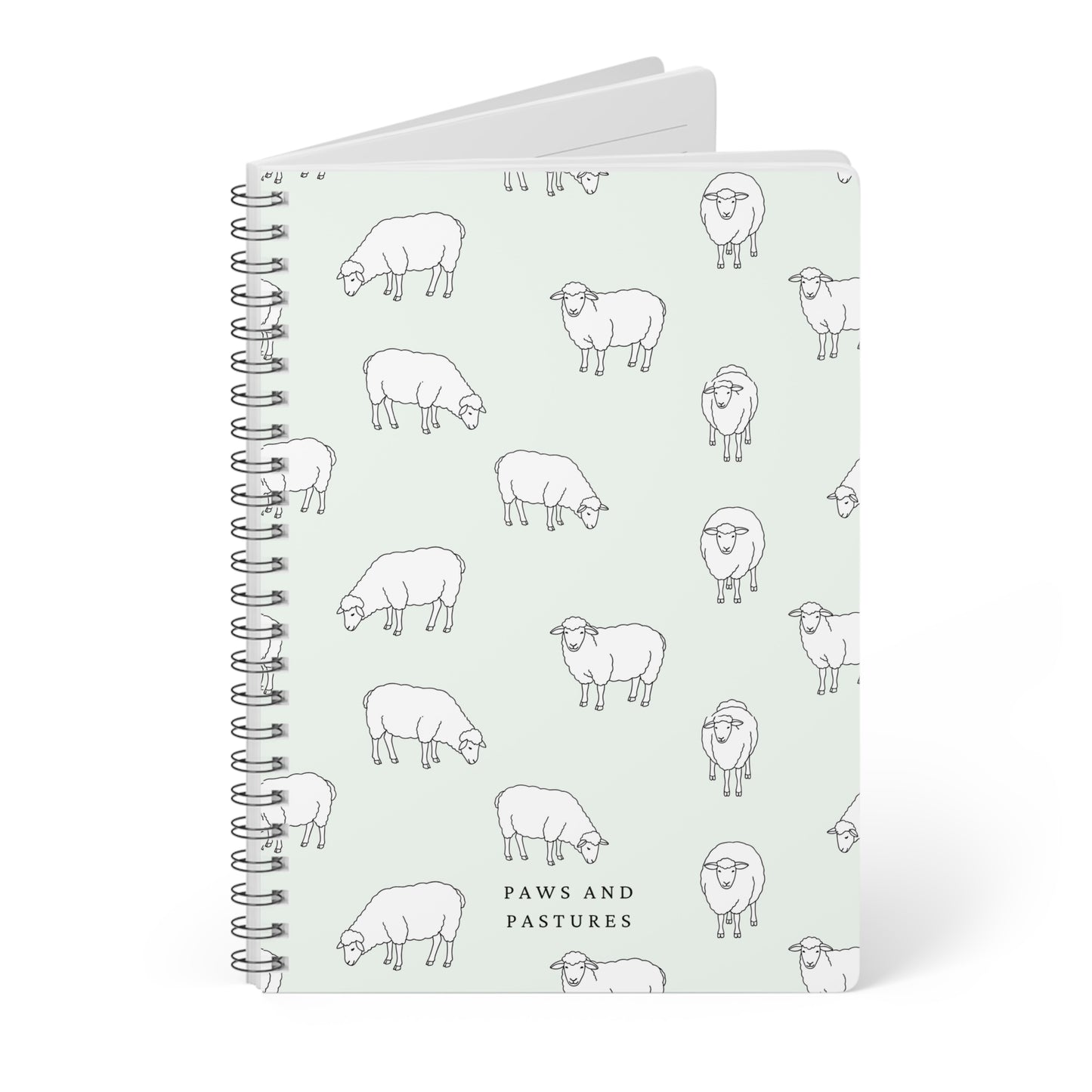 Sheep Pattern Wirobound Softcover Notebook, A5