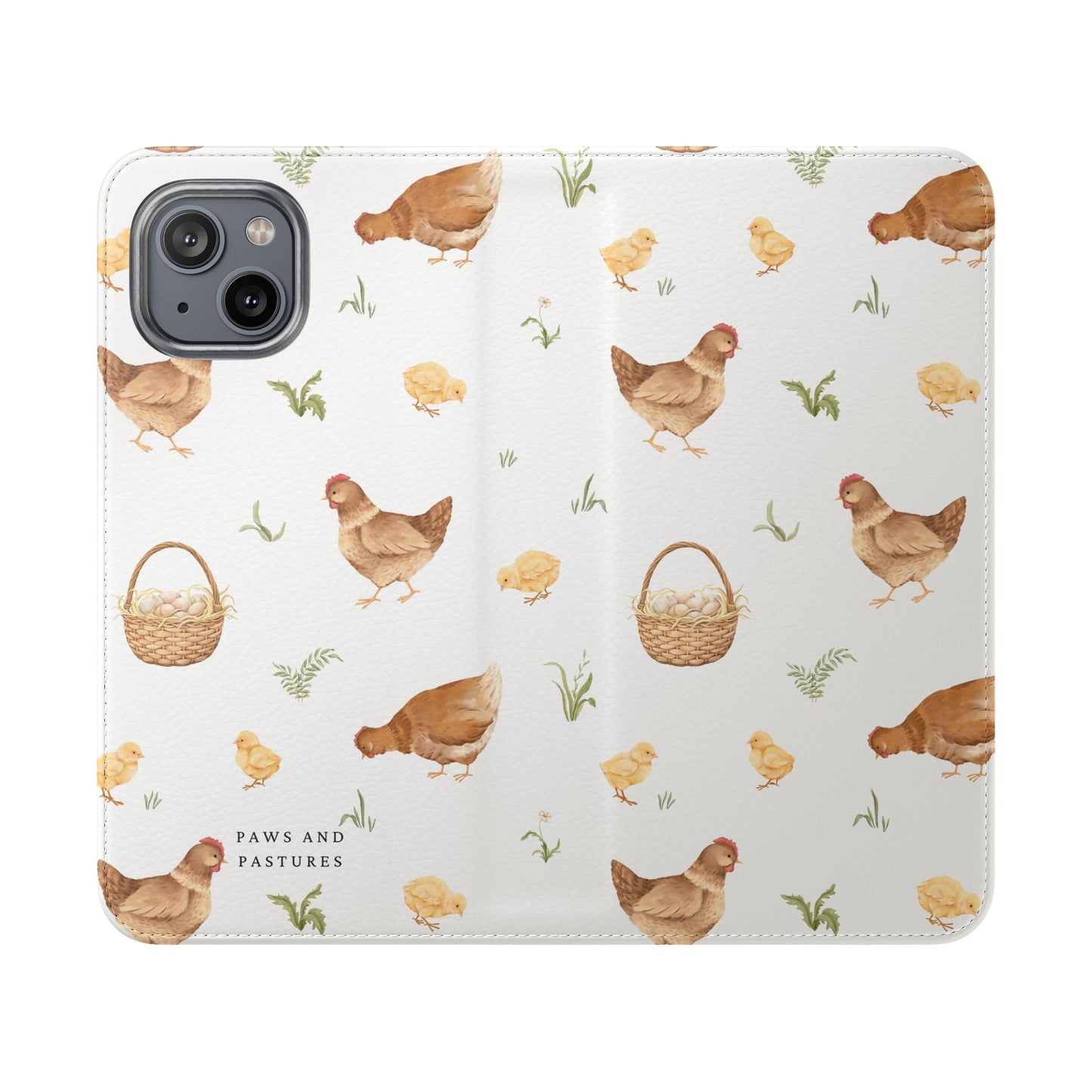 Flip Case – Watercolor Chickens & Baskets Phone Wallet Case