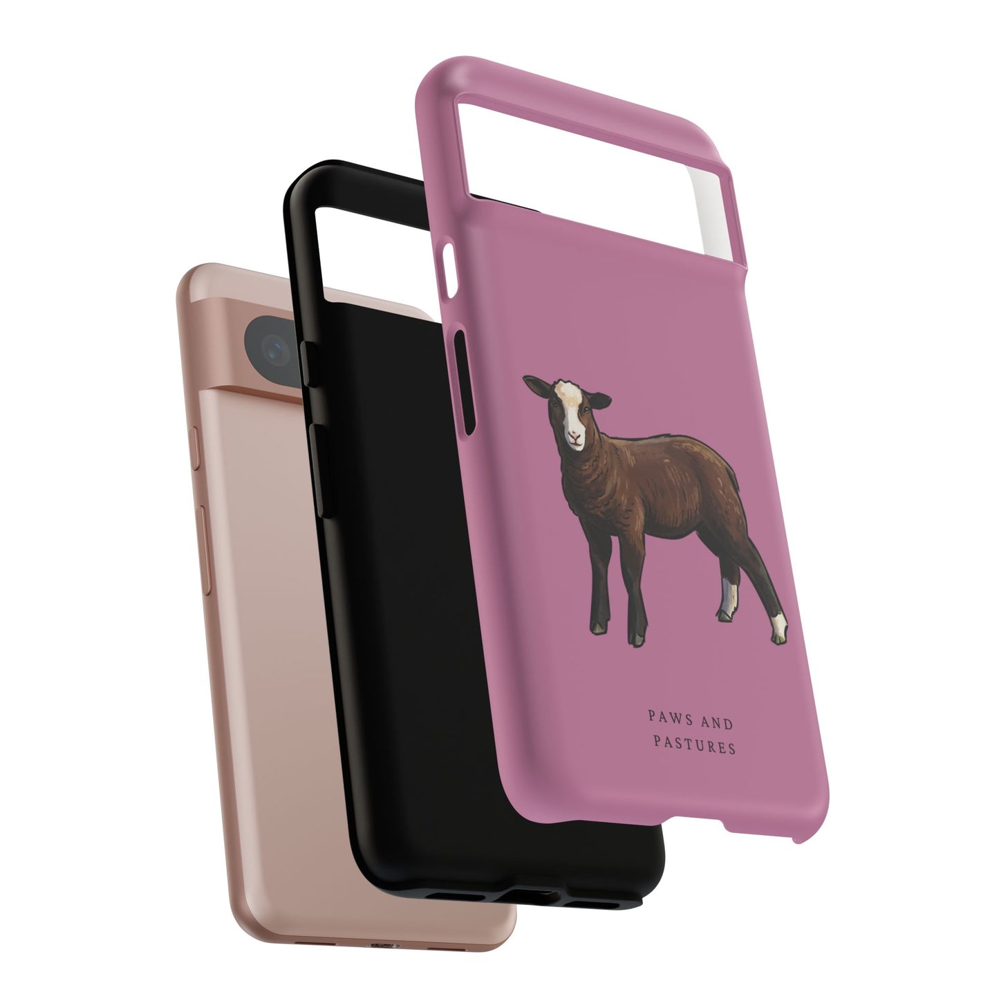 Zwartble Phone Case — Brown Sheep Illustration "Paws and Pastures"