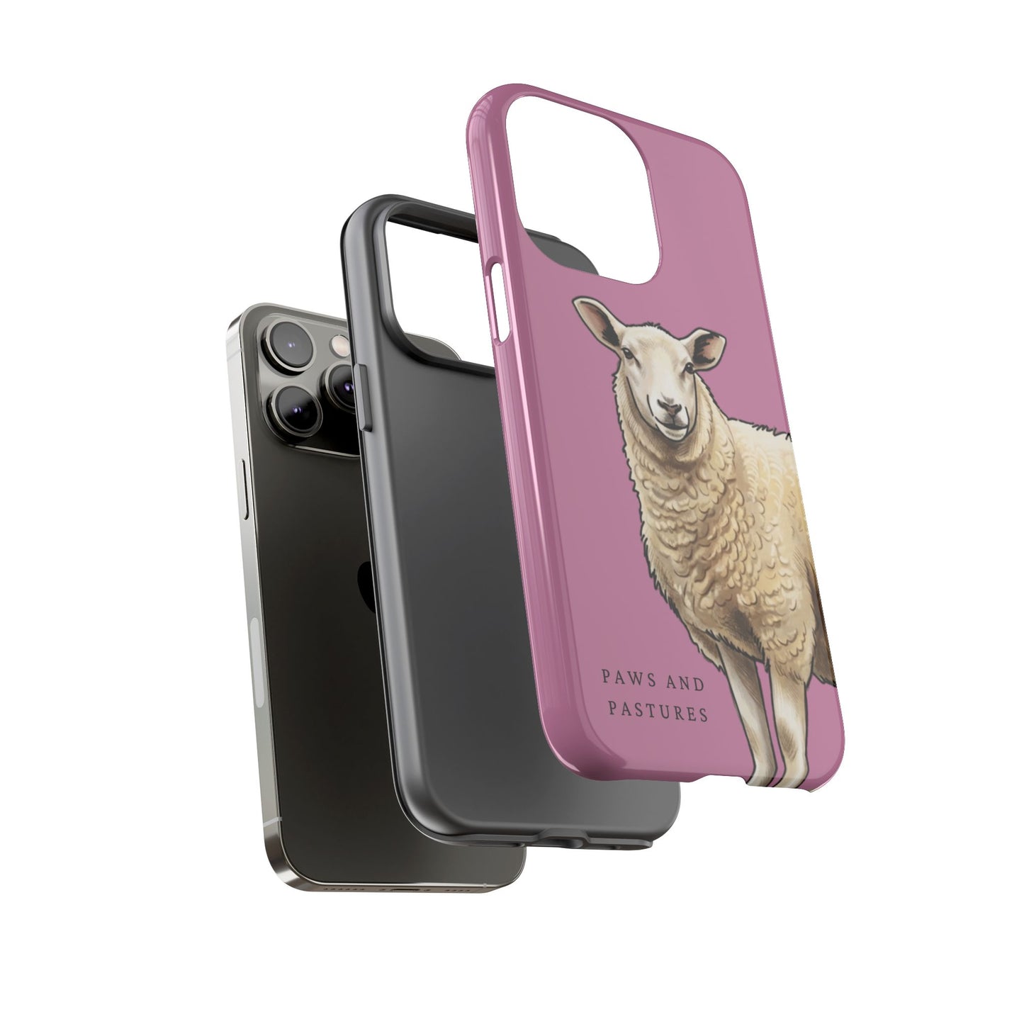 Pink Sheep Illustration Tough Phone Case