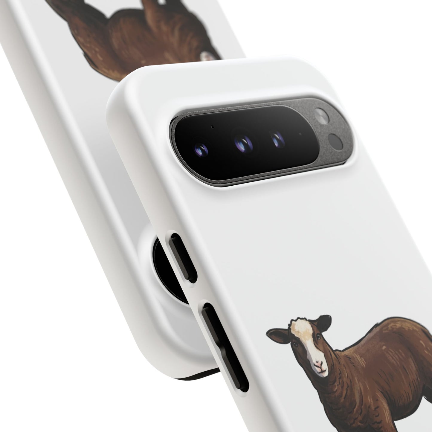 Zwartble Phone Case — Brown Sheep Illustration "Paws and Pastures"