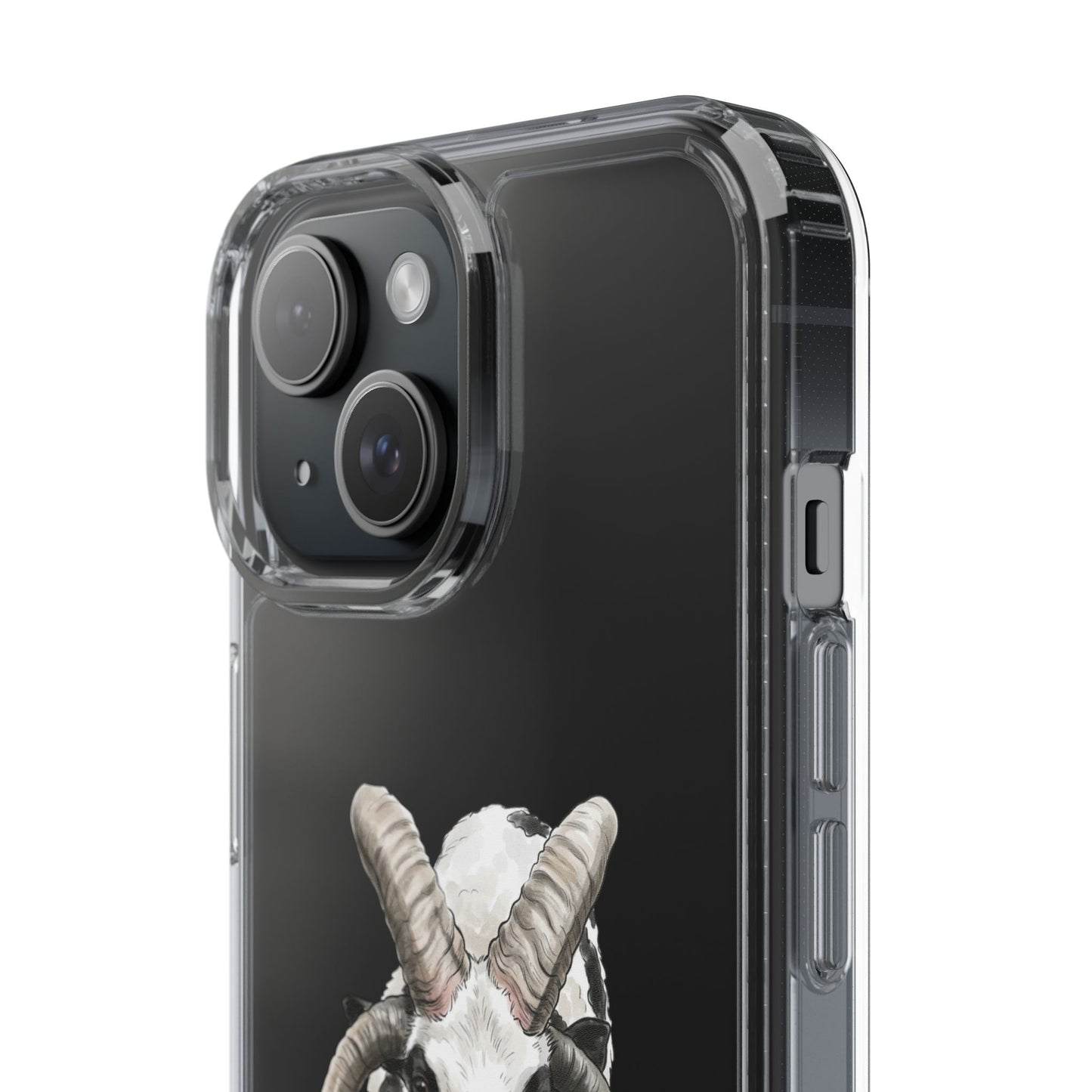Jacob Sheep Clear Phone Case — Cute Goat Illustration Clear Case for Sheep Lovers