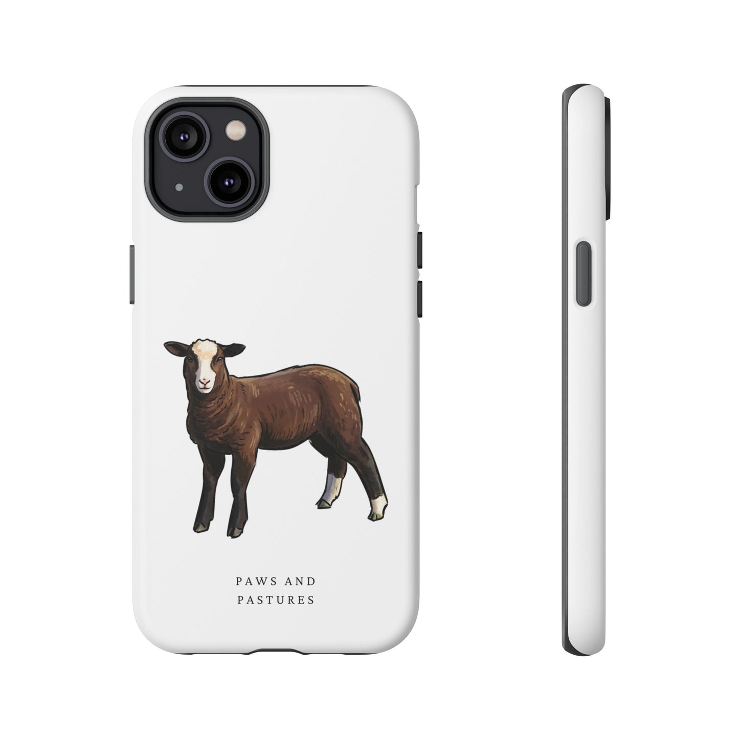 Zwartble Phone Case — Brown Sheep Illustration "Paws and Pastures"