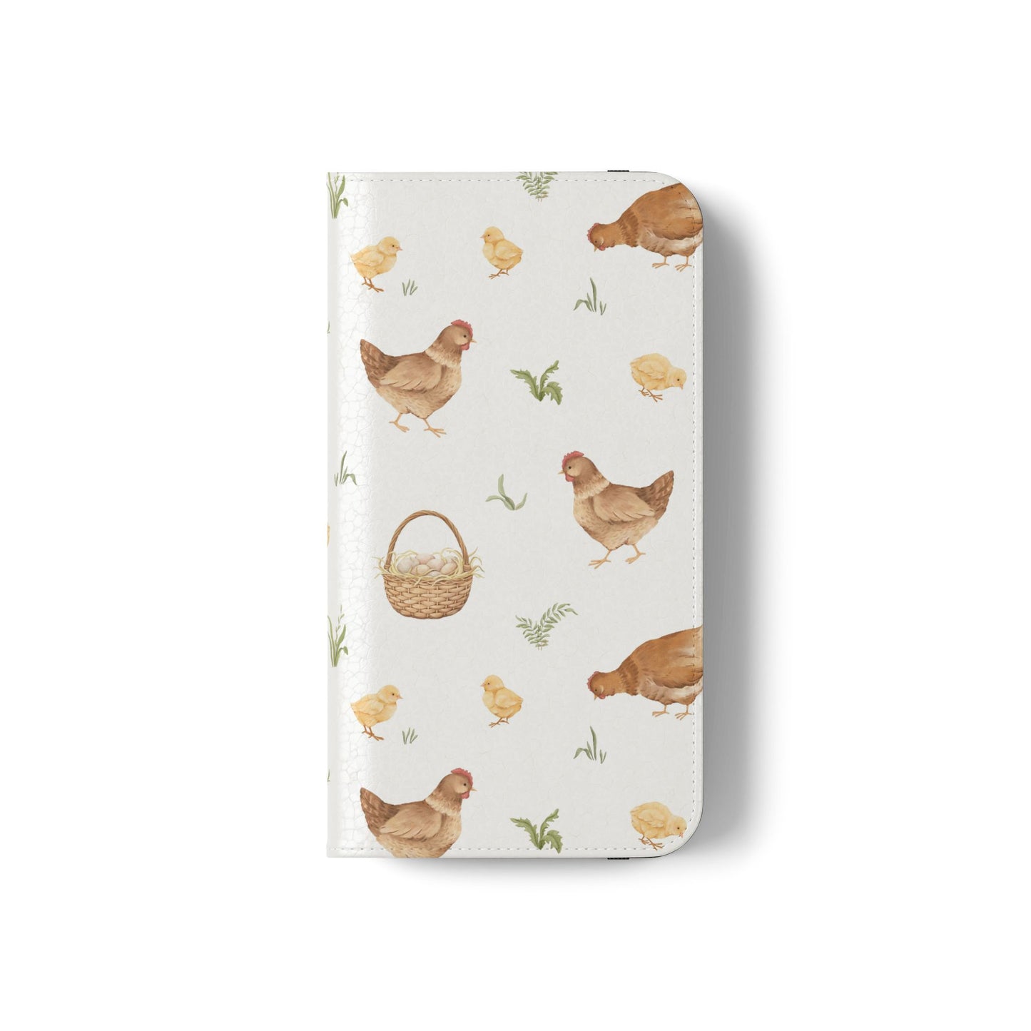 Flip Case – Watercolor Chickens & Baskets Phone Wallet Case