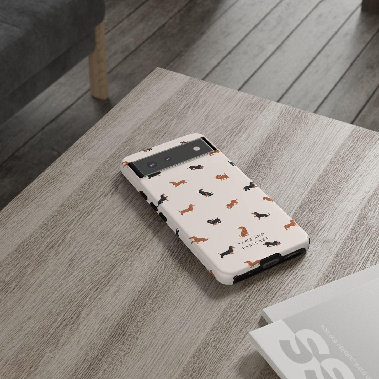 Dachshund Pattern Phone Case — Cute Wiener Dog Protective Cover