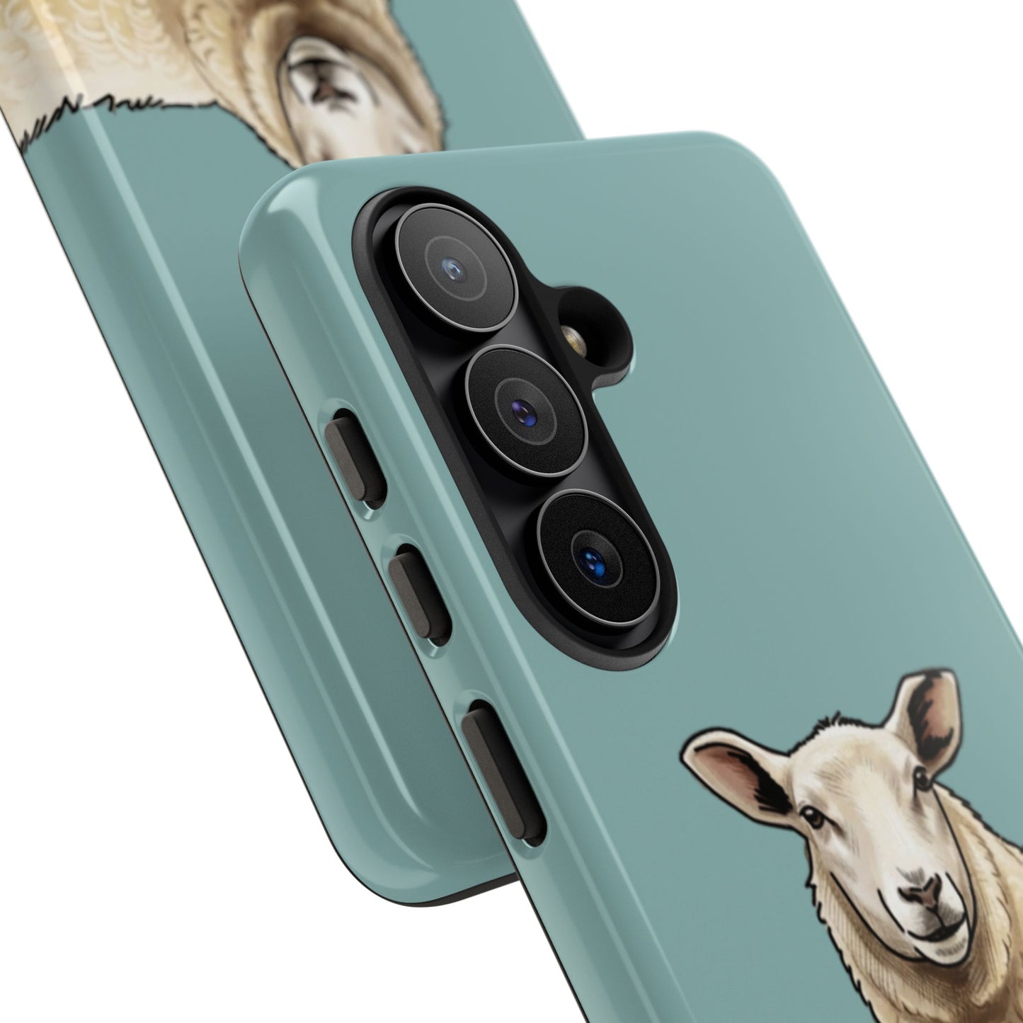 Teal Sheep Illustration Tough Phone Case
