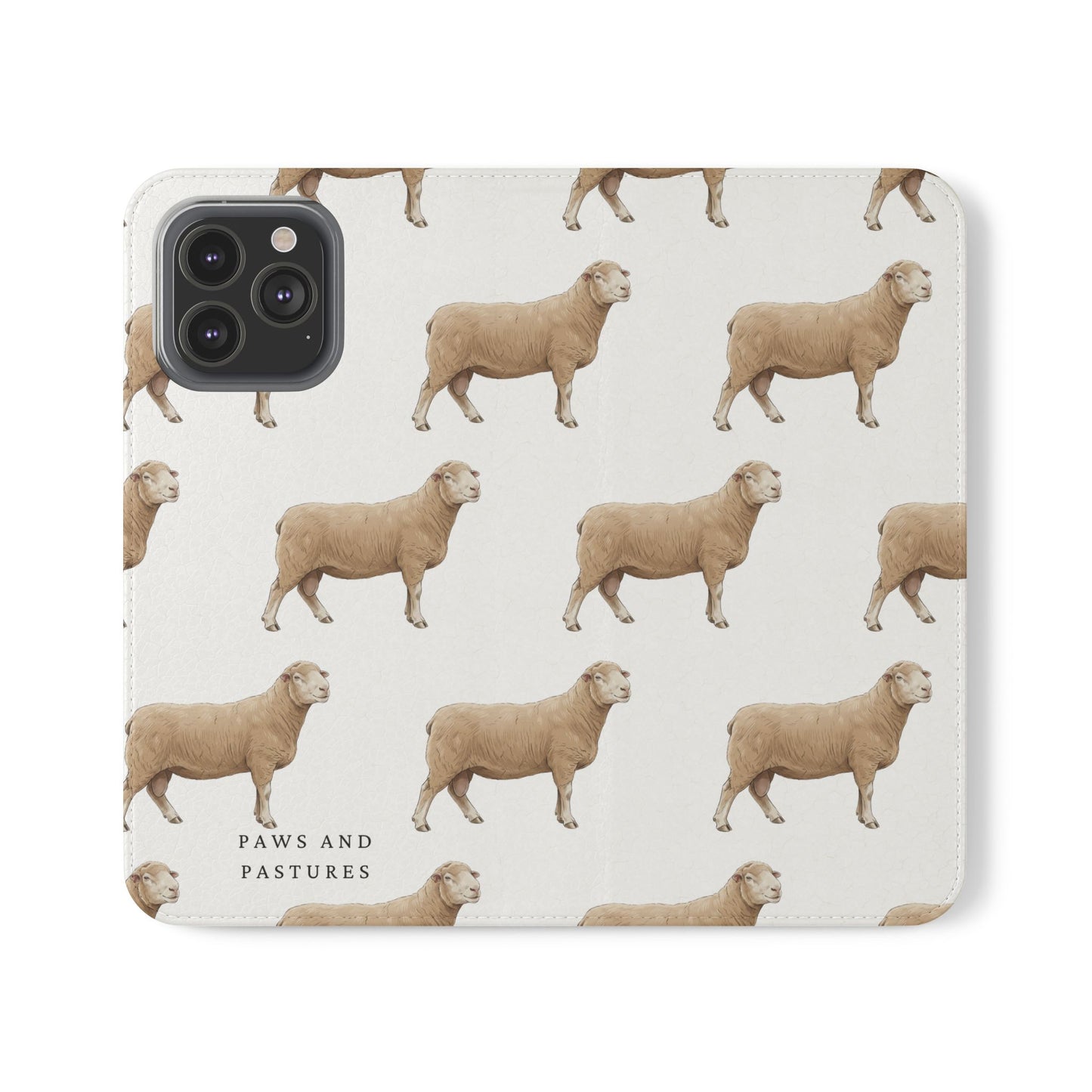 Sheep Pattern iPhone Flip Case
