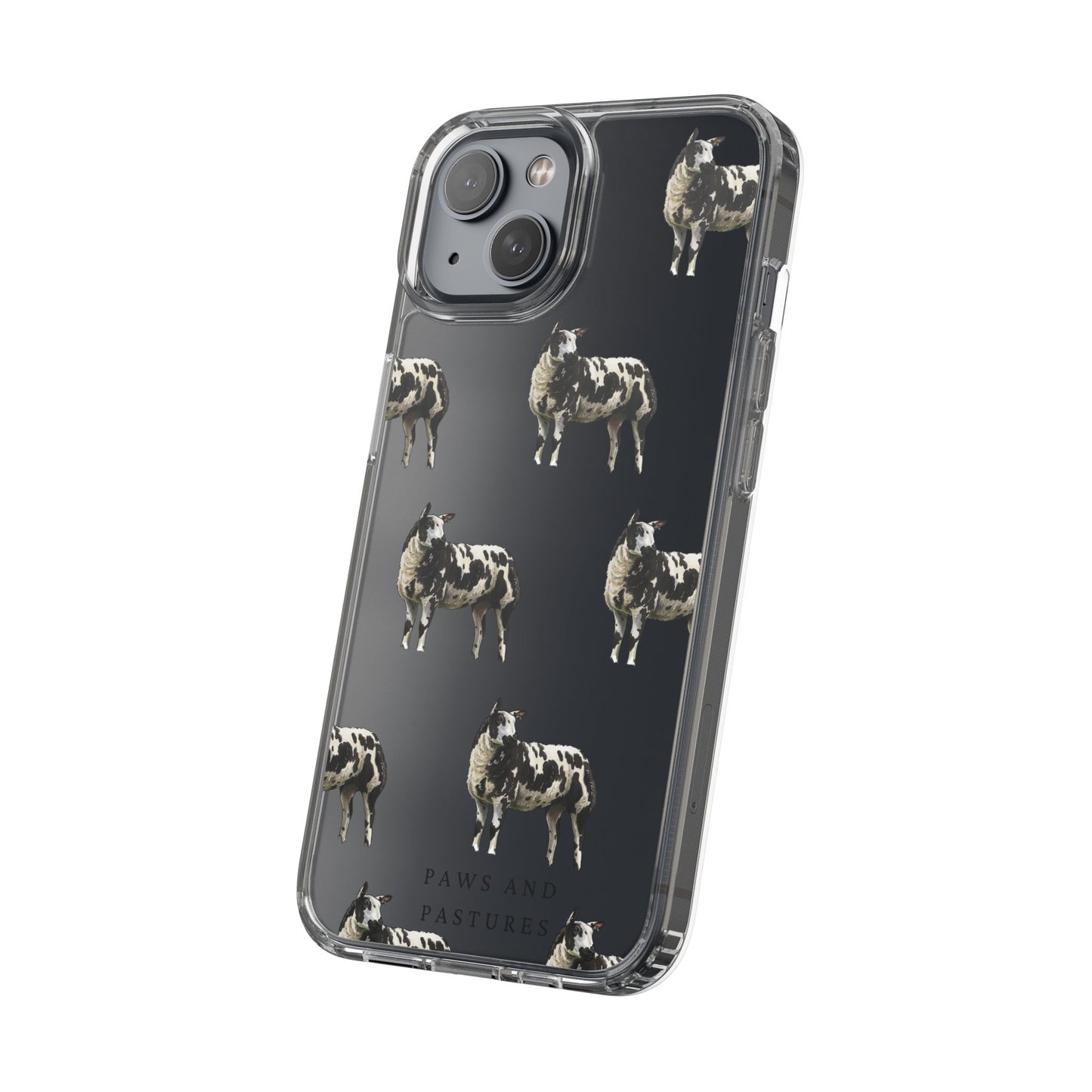Dutch Spotted Sheep Pattern iPhone Clear Case