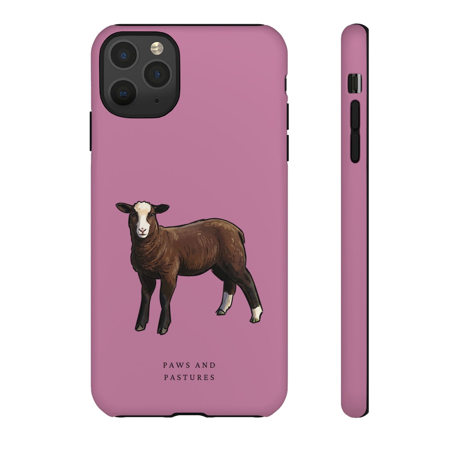 Zwartble Phone Case — Brown Sheep Illustration "Paws and Pastures"