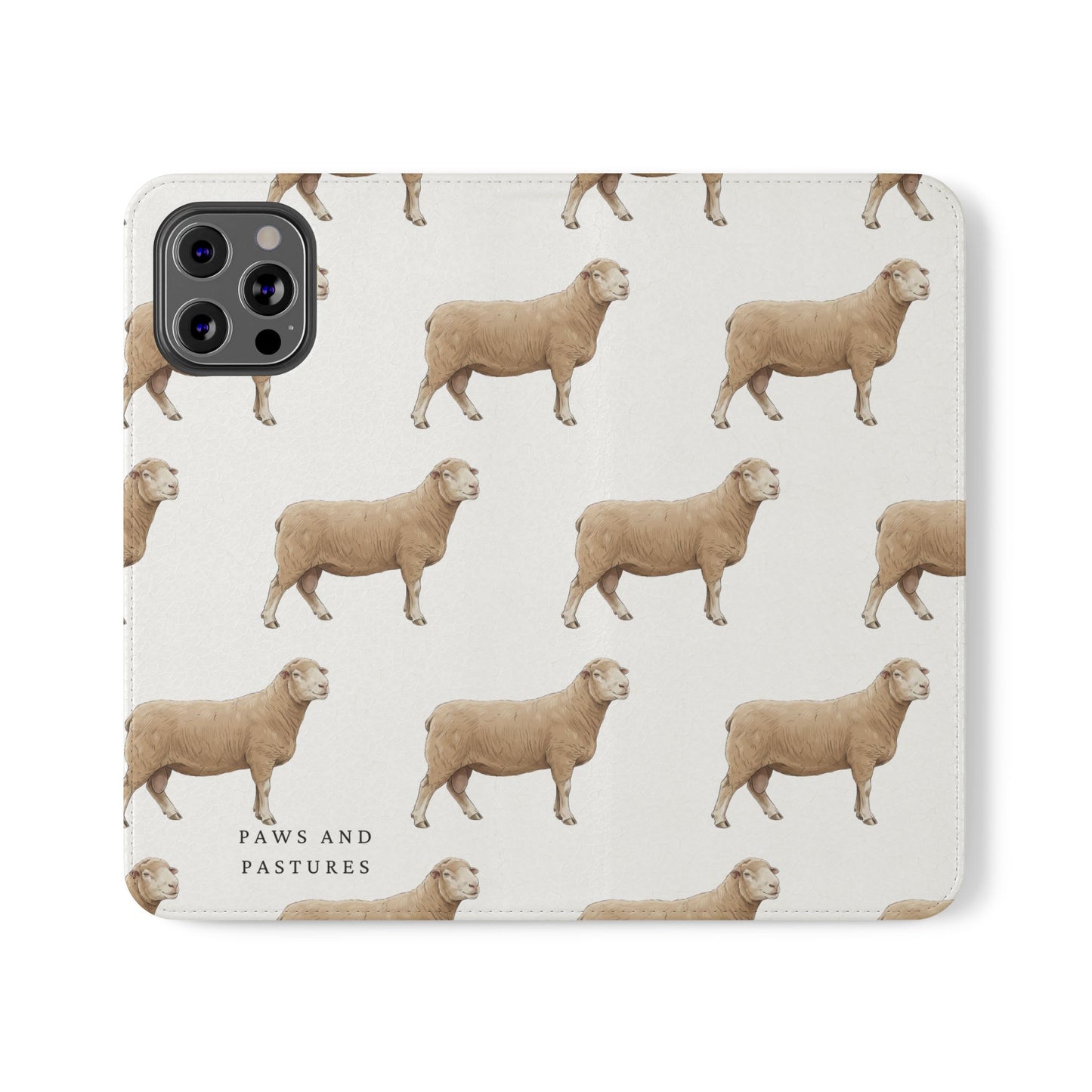 Sheep Pattern iPhone Flip Case