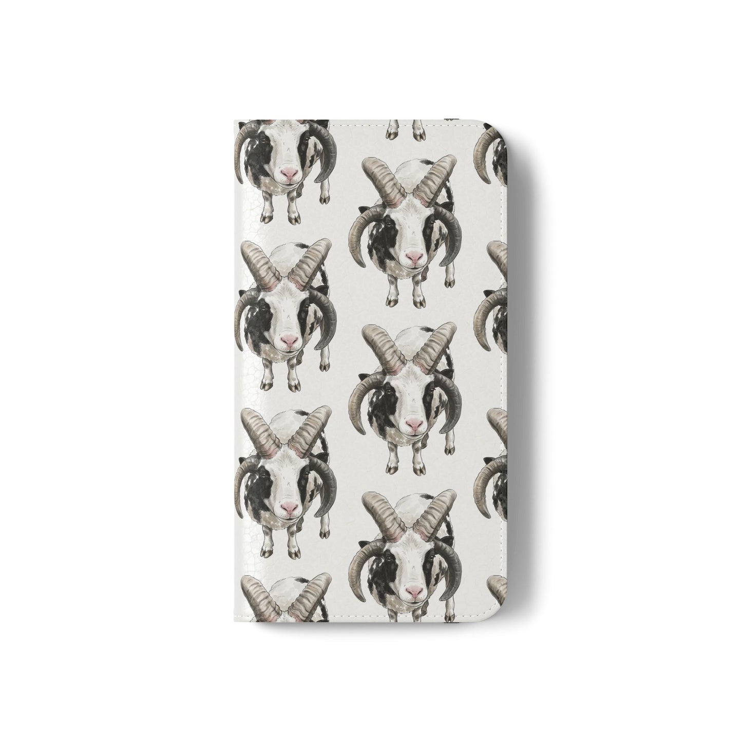 Jacob Sheep Pattern Flip Phone Case — Cute Farm Animal Wallet Cover