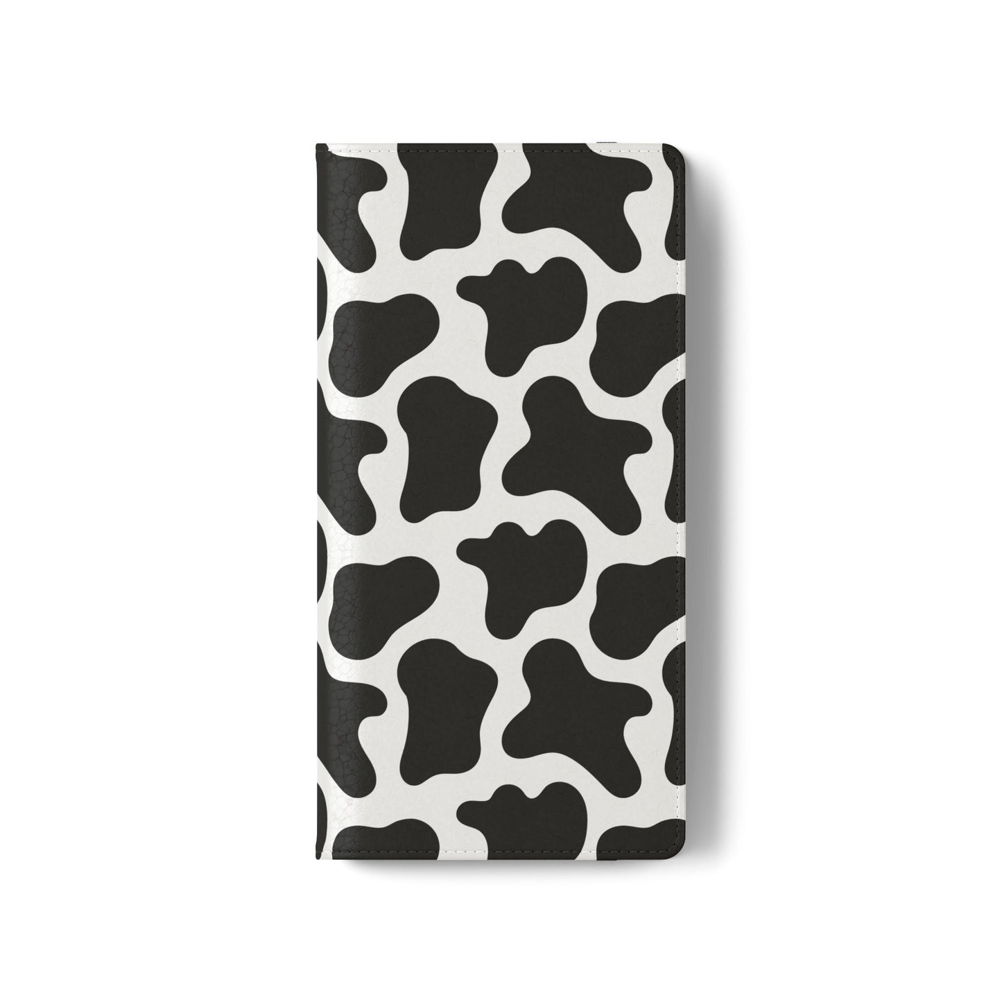 Cow Print Flip Phone Case — Black & White Wallet Flip Case
