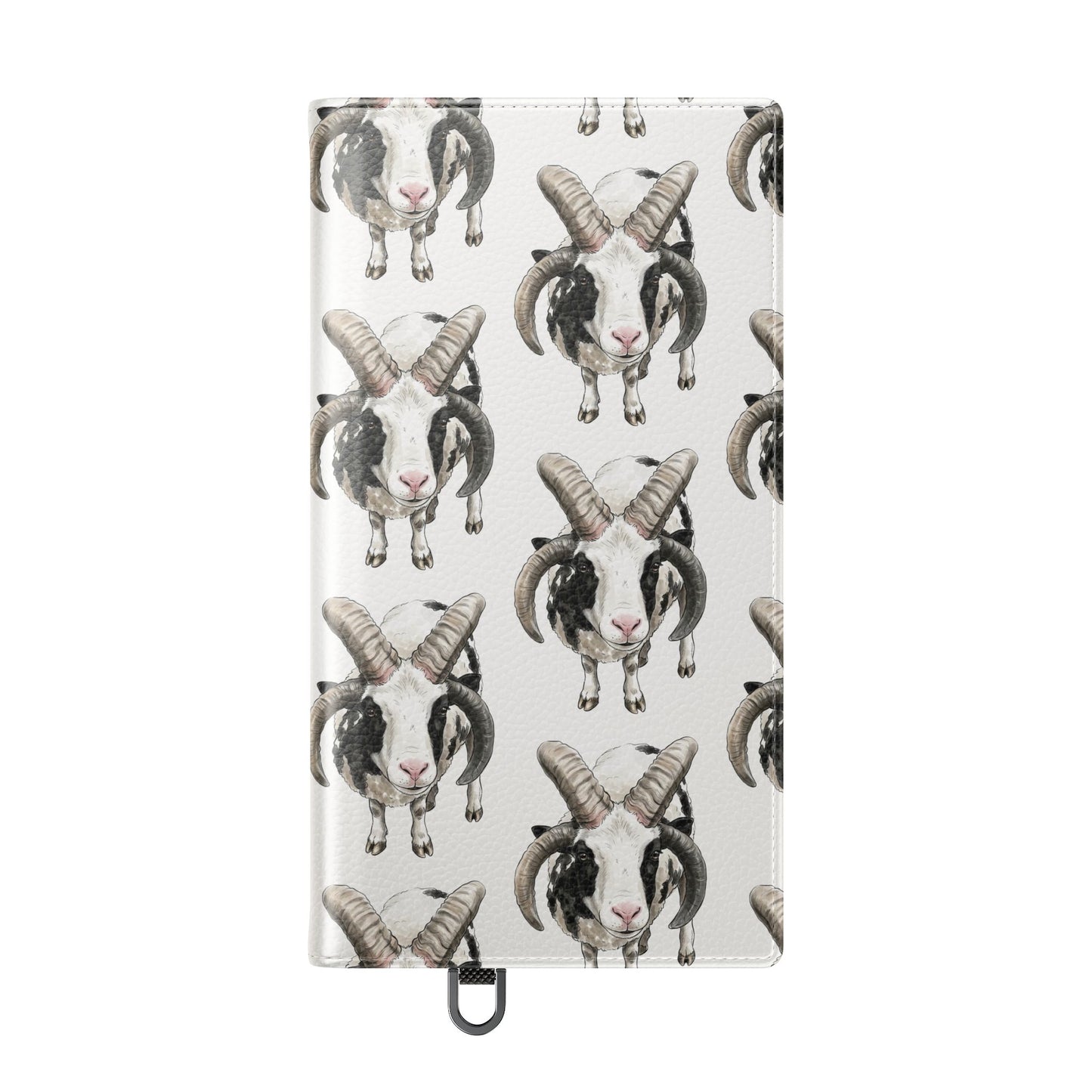 Jacob Sheep Pattern Flip Phone Case — Cute Farm Animal Wallet Cover