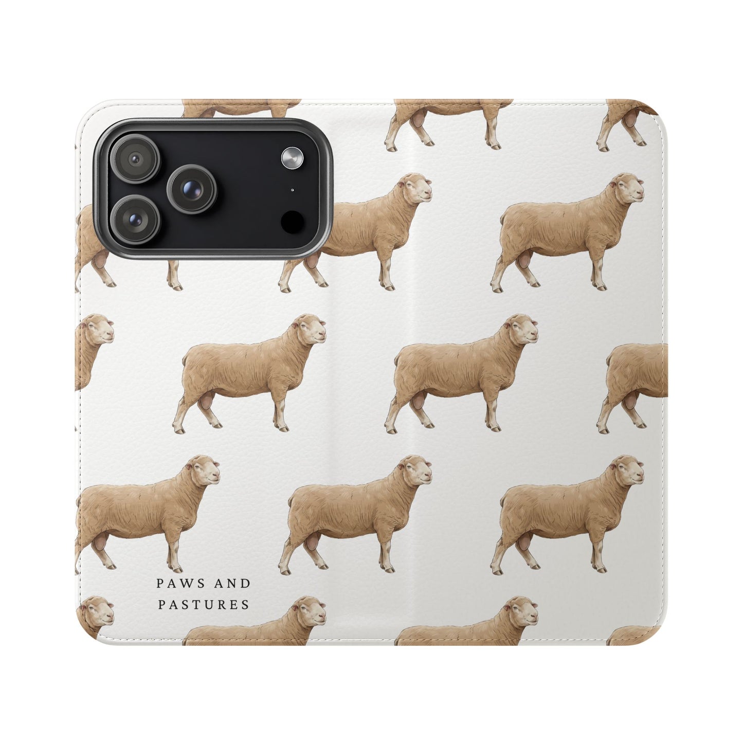 Sheep Pattern iPhone Flip Case