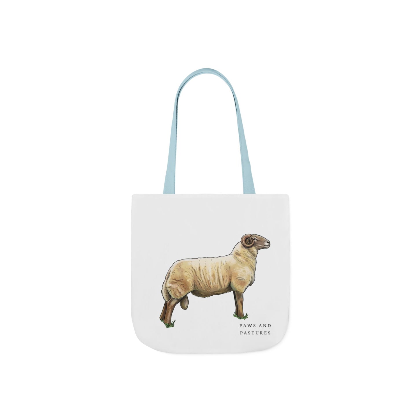 Radnor Sheep Illustration Canvas Tote — Rustic Farm Animal Market Bag
