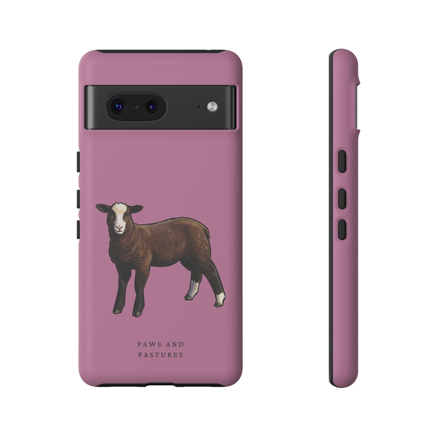 Zwartble Phone Case — Brown Sheep Illustration "Paws and Pastures"