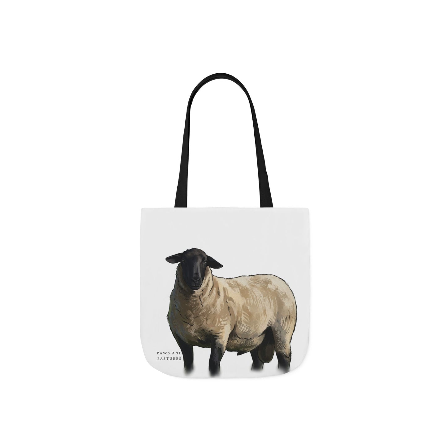 Suffolk Sheep Illustration Canvas Tote Bag – Country Farm Animal Market Tote