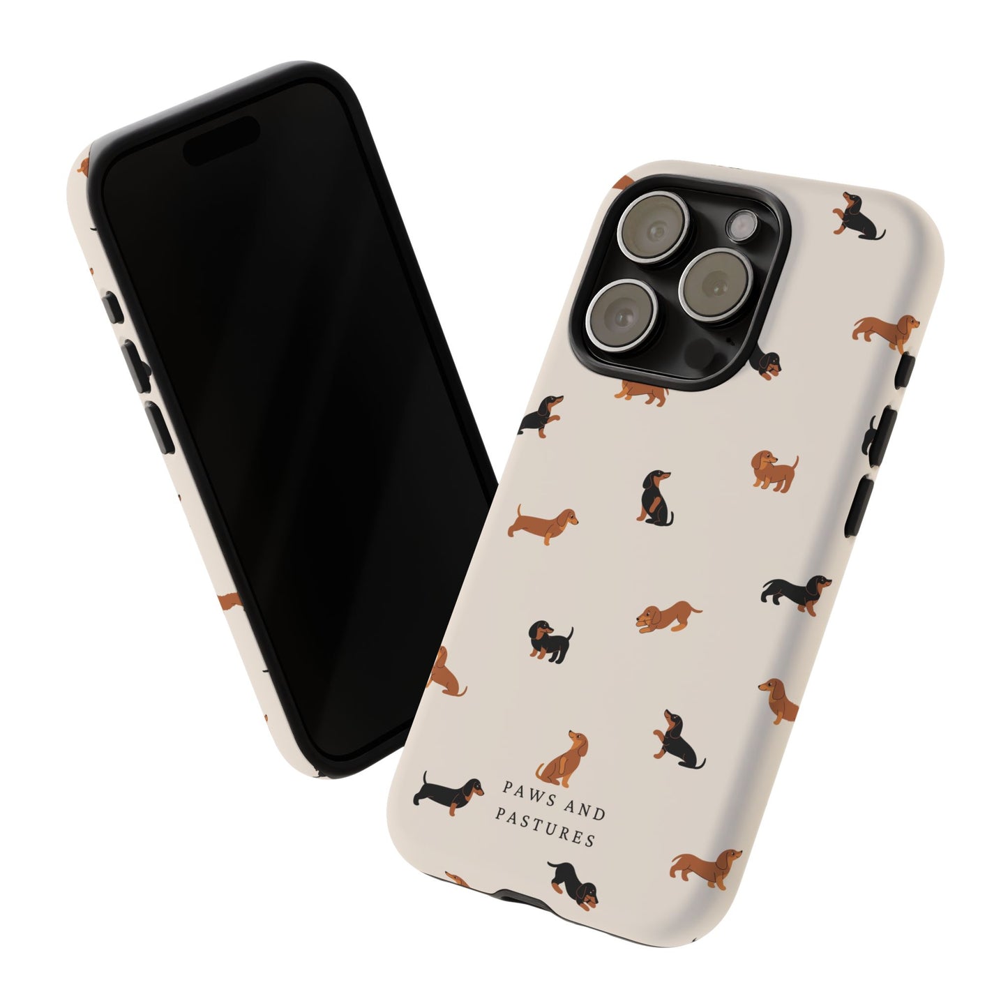 Dachshund Pattern Phone Case — Cute Wiener Dog Protective Cover