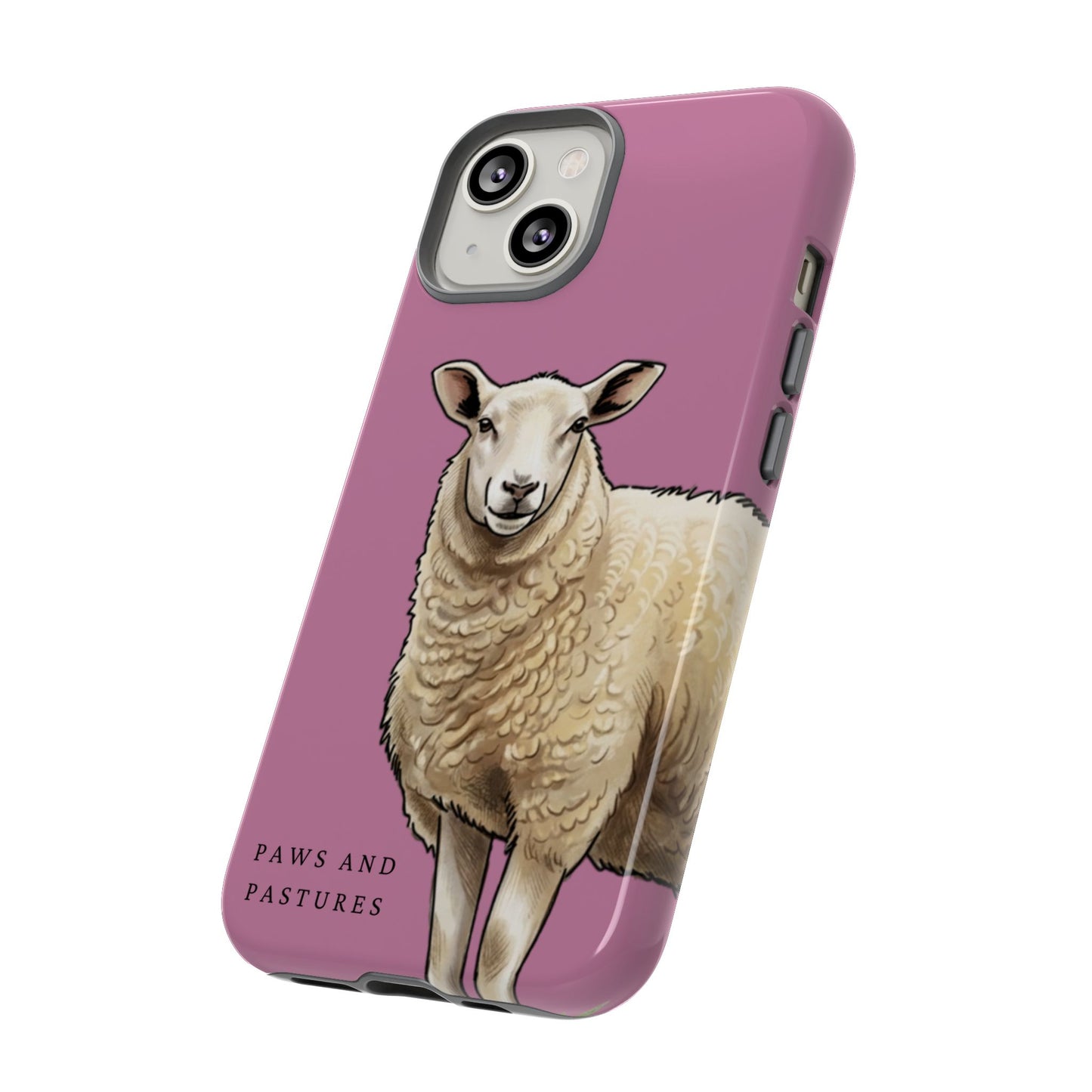 Pink Sheep Illustration Tough Phone Case