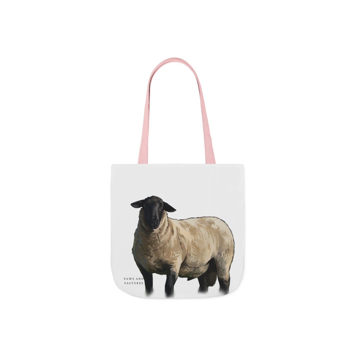 Suffolk Sheep Illustration Canvas Tote Bag – Country Farm Animal Market Tote