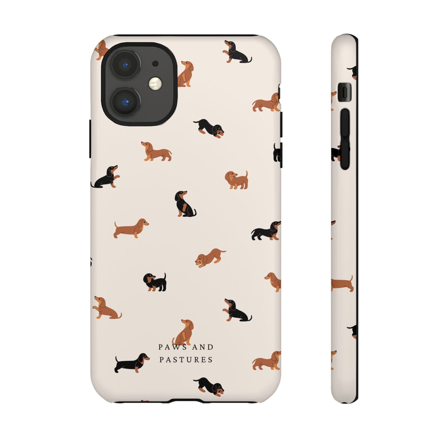 Dachshund Pattern Phone Case — Cute Wiener Dog Protective Cover
