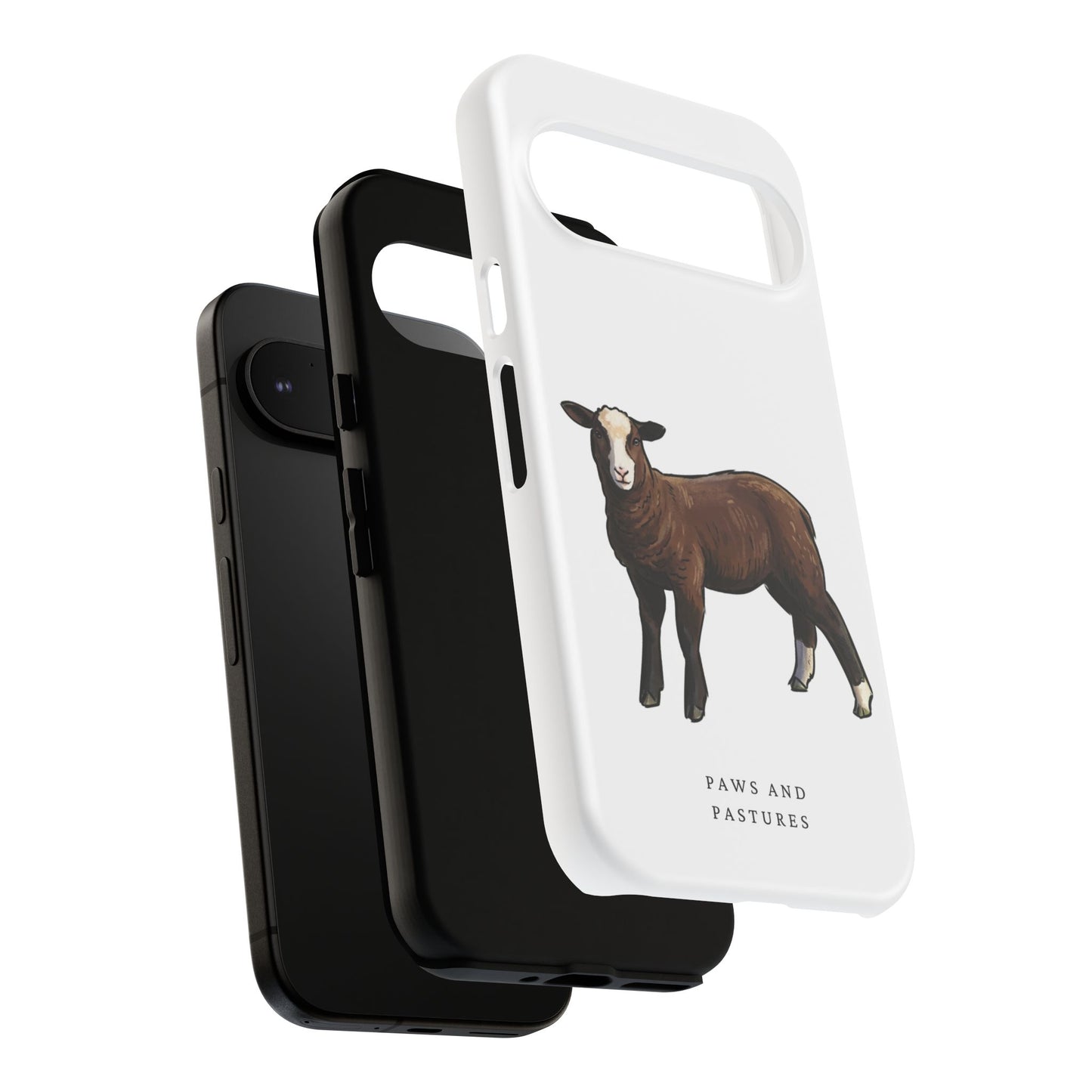 Zwartble Phone Case — Brown Sheep Illustration "Paws and Pastures"
