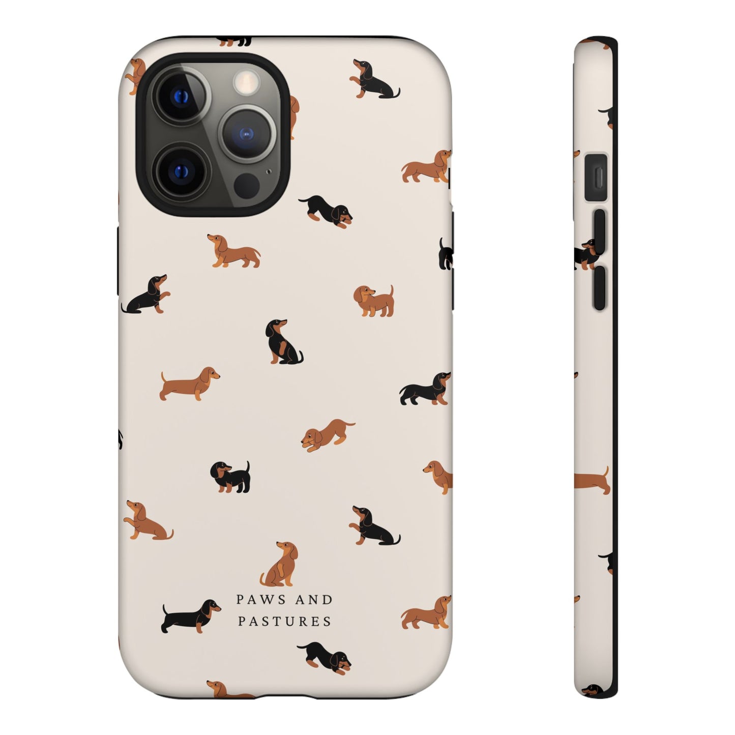 Dachshund Pattern Phone Case — Cute Wiener Dog Protective Cover