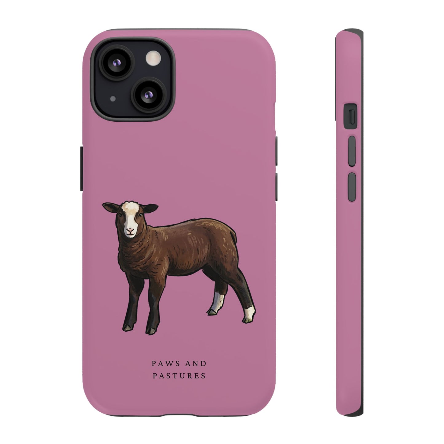 Zwartble Phone Case — Brown Sheep Illustration "Paws and Pastures"