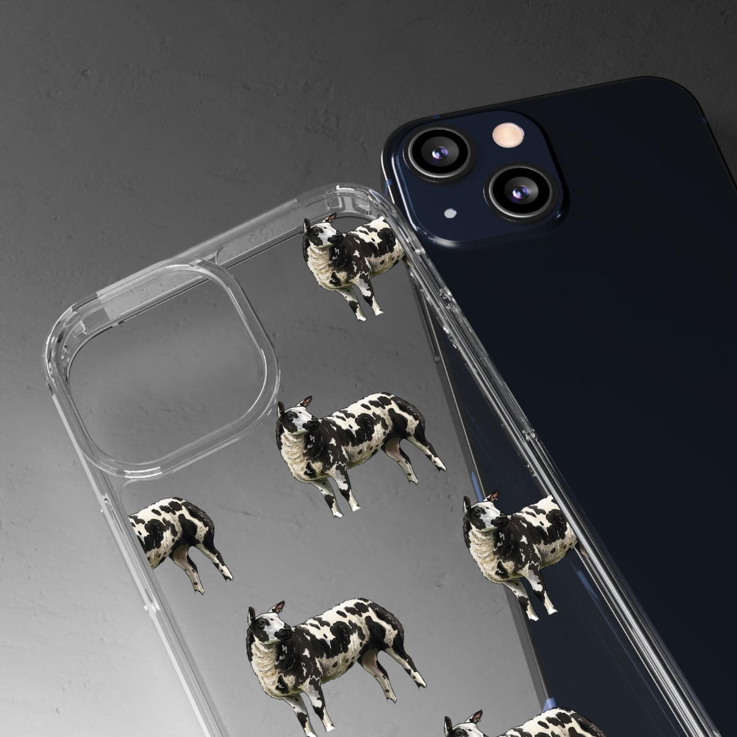 Dutch Spotted Sheep Pattern iPhone Clear Case
