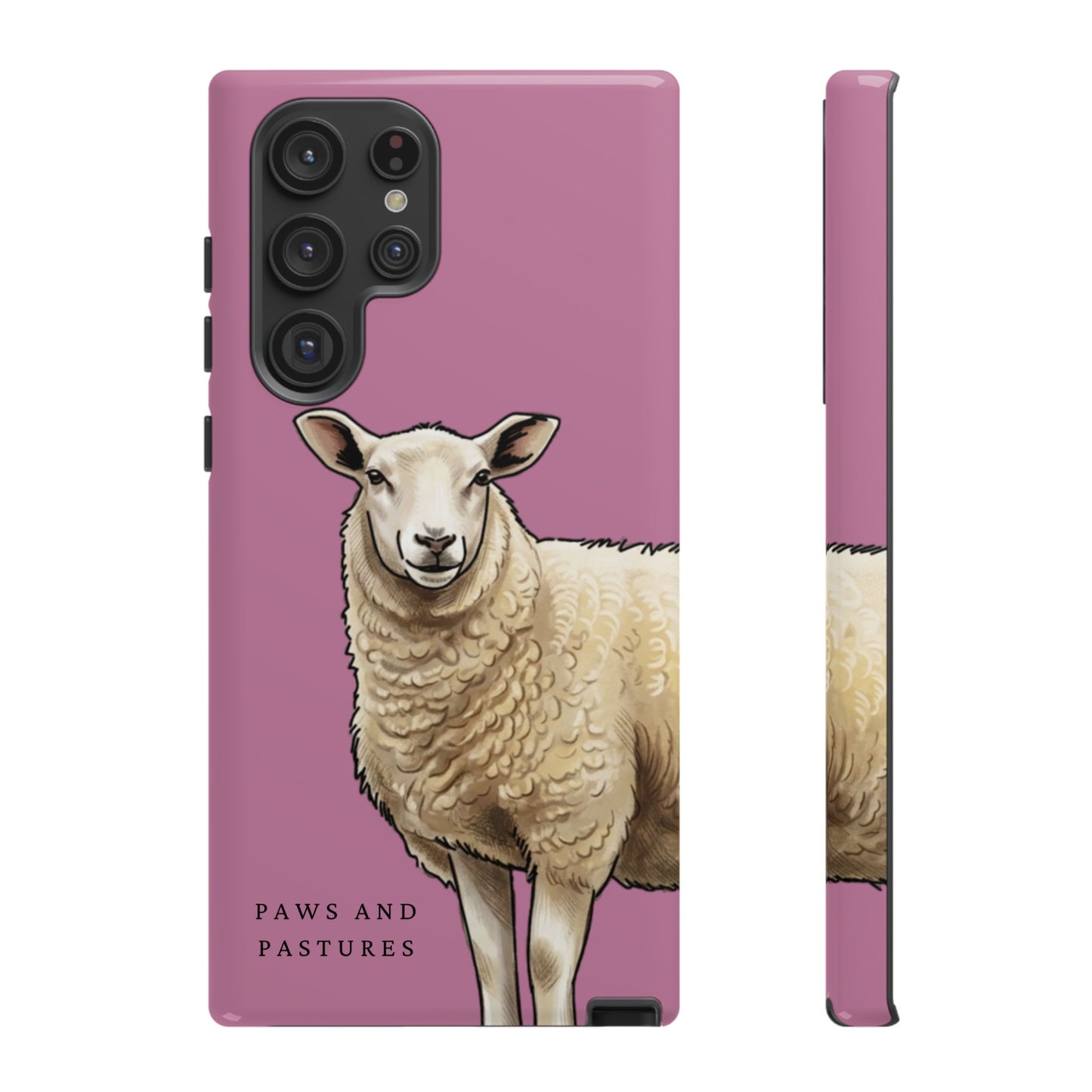 Pink Sheep Illustration Tough Phone Case